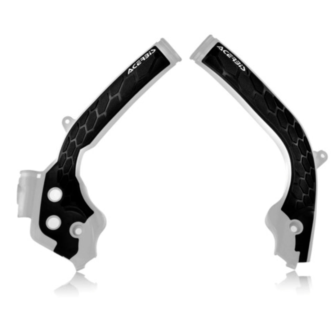 Acerbis X-Grip Frame Guards KTM SX 125/150 SXF 250/350/450 16-18 EXC/EXC-F 17-19, HUSKY TC 125 FC 250/350/450 16-18 TE/FE 17-19 White/Black