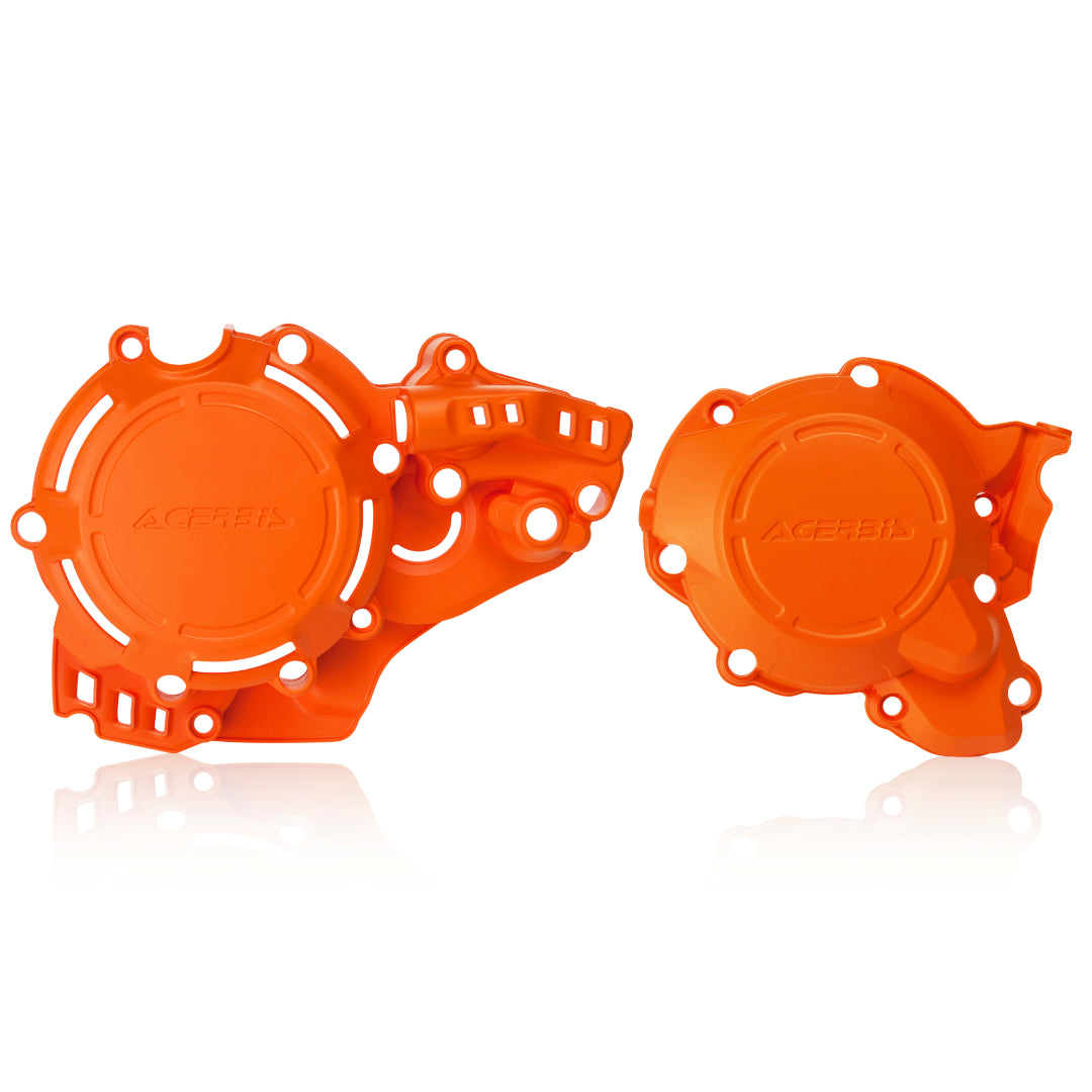 Acerbis X-Power Engine Cover Set  KTM SX 250 17-18, EXC 250/200 17-19, HUSKY TC 250 17-18, TE 250/300 17-19 Orange