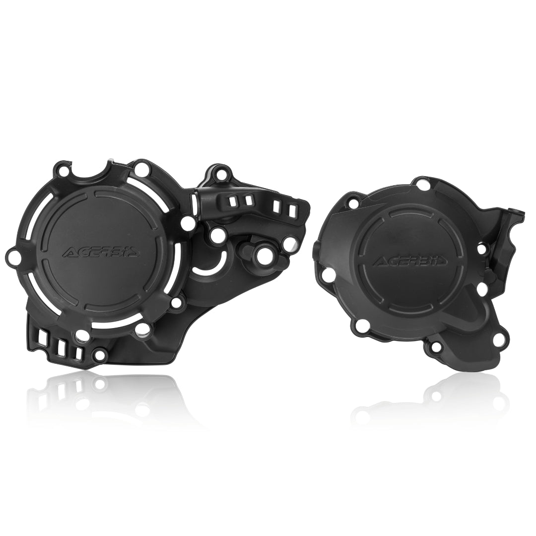 Acerbis X-Power Engine Cover Set KTM SX 250 17-18, EXC 250/200 17-19, HUSKY TC 250 17-18, TE 250/300 17-19 Black