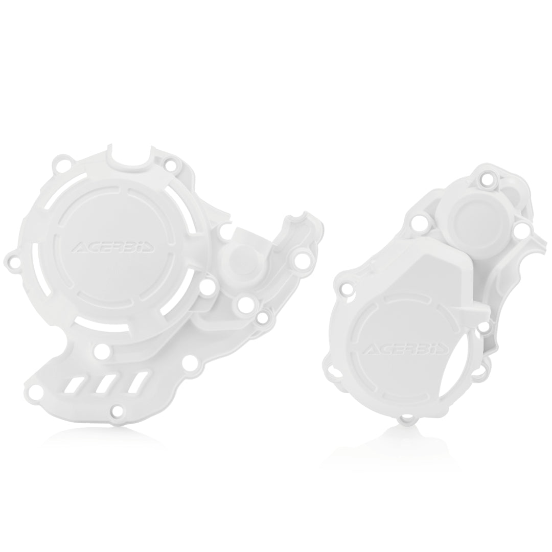 Acerbis X-Power Engine Cover Set KTM EXC-F 250/350 17-23, HUSKY FE 250/350 17-23, GAS GAS EC 250F/350F 21-23 White