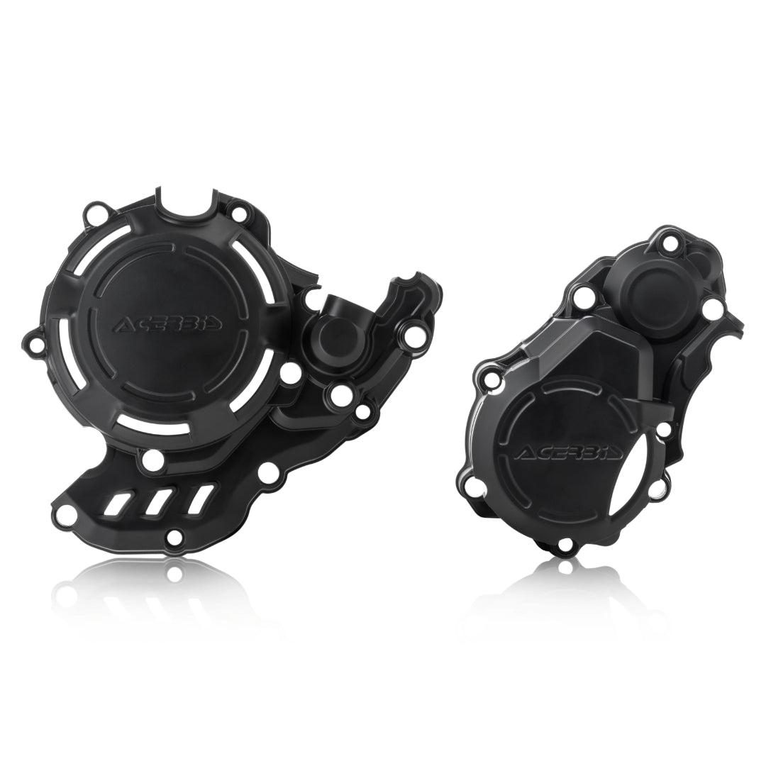 Acerbis X-Power Engine Cover Set KTM SXF 250/350 16-22, Husky FC 250/350 16-22, GasGas  MC-F 250/350 21-23 Black