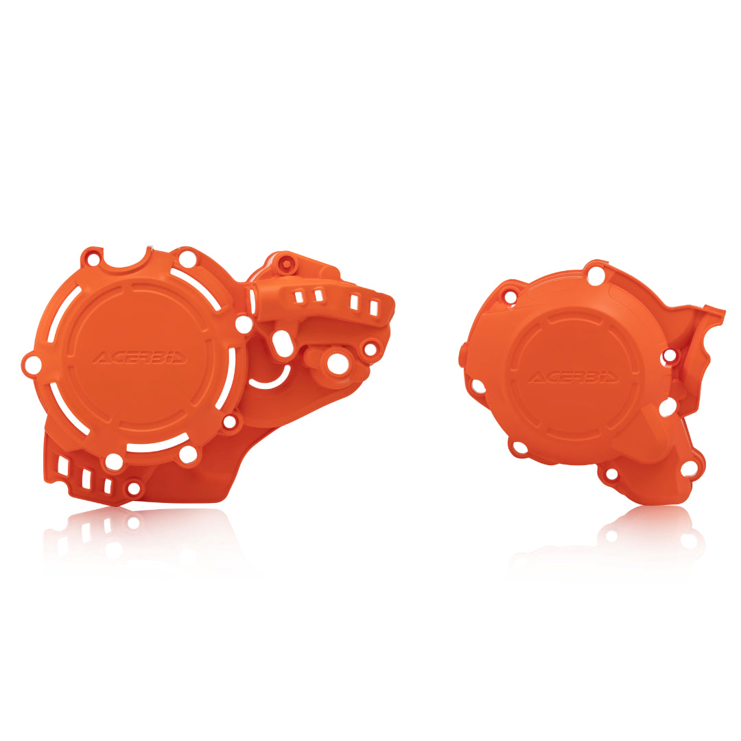 Acerbis X-Power Engine Cover Set KTM SX 250 19-22, EXC 250/300 20-23, HUSKY TC 250 19-22, TE 250/300 20-23 Orange