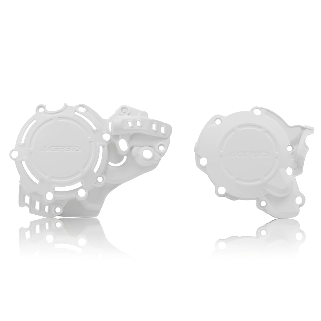 Acerbis X-Power Engine Cover Set KTM SX 250 19-22, EXC 250/300 20-23, HUSKY TC 250 19-22, TE 250/300 20-23 White