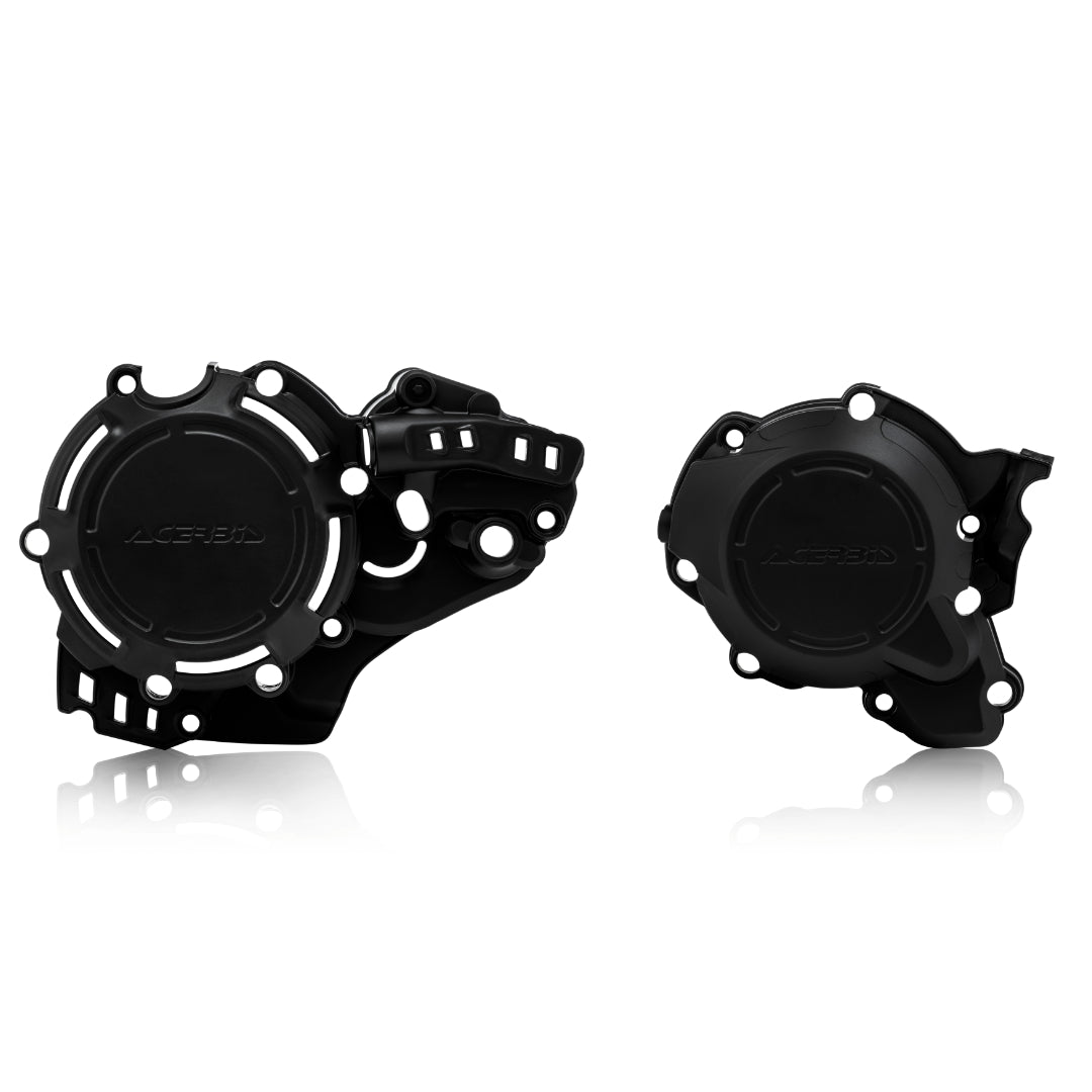 Acerbis X-Power Engine Cover Set KTM SX 250 19-22, EXC 250/300 20-23, HUSKY TC 250 19-22, TE 250/300 20-23 Black