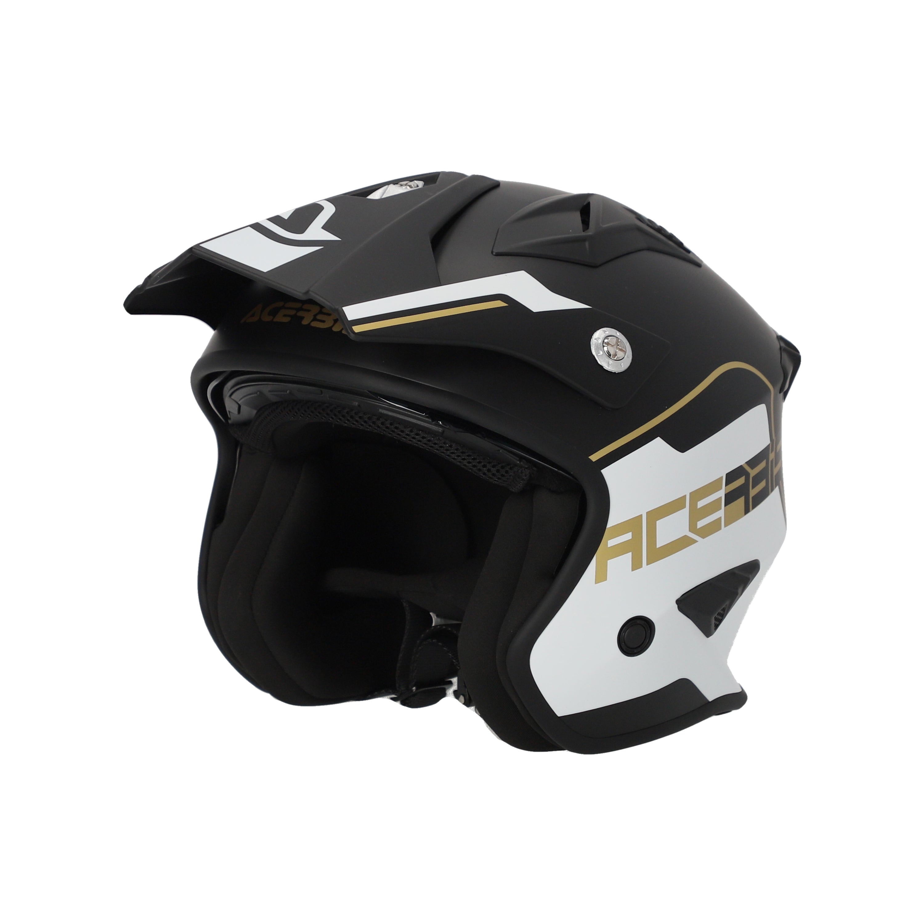 Acerbis Jet Aria Trials Helmet White/Black/Gold