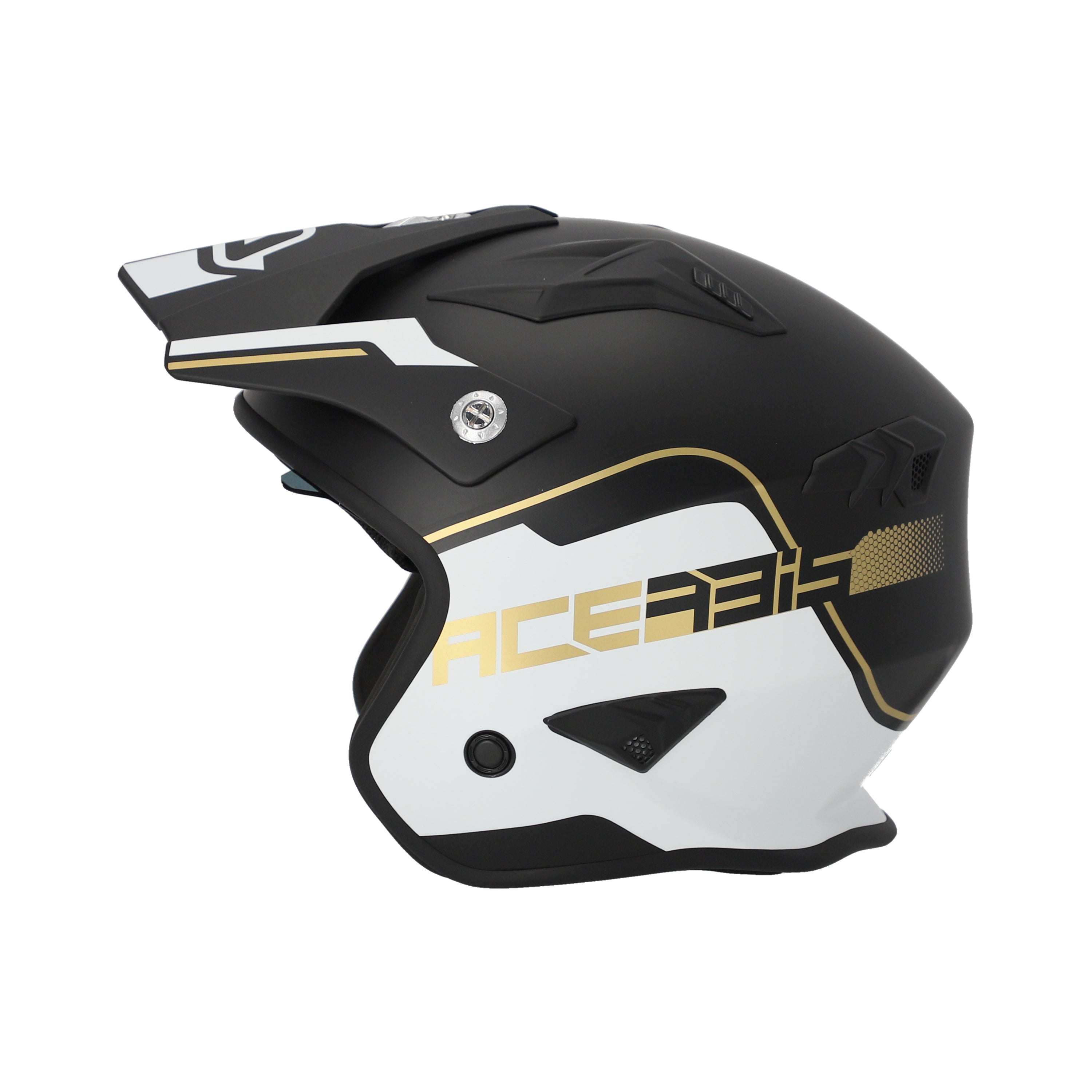 Acerbis Jet Aria Trials Helmet White/Black/Gold