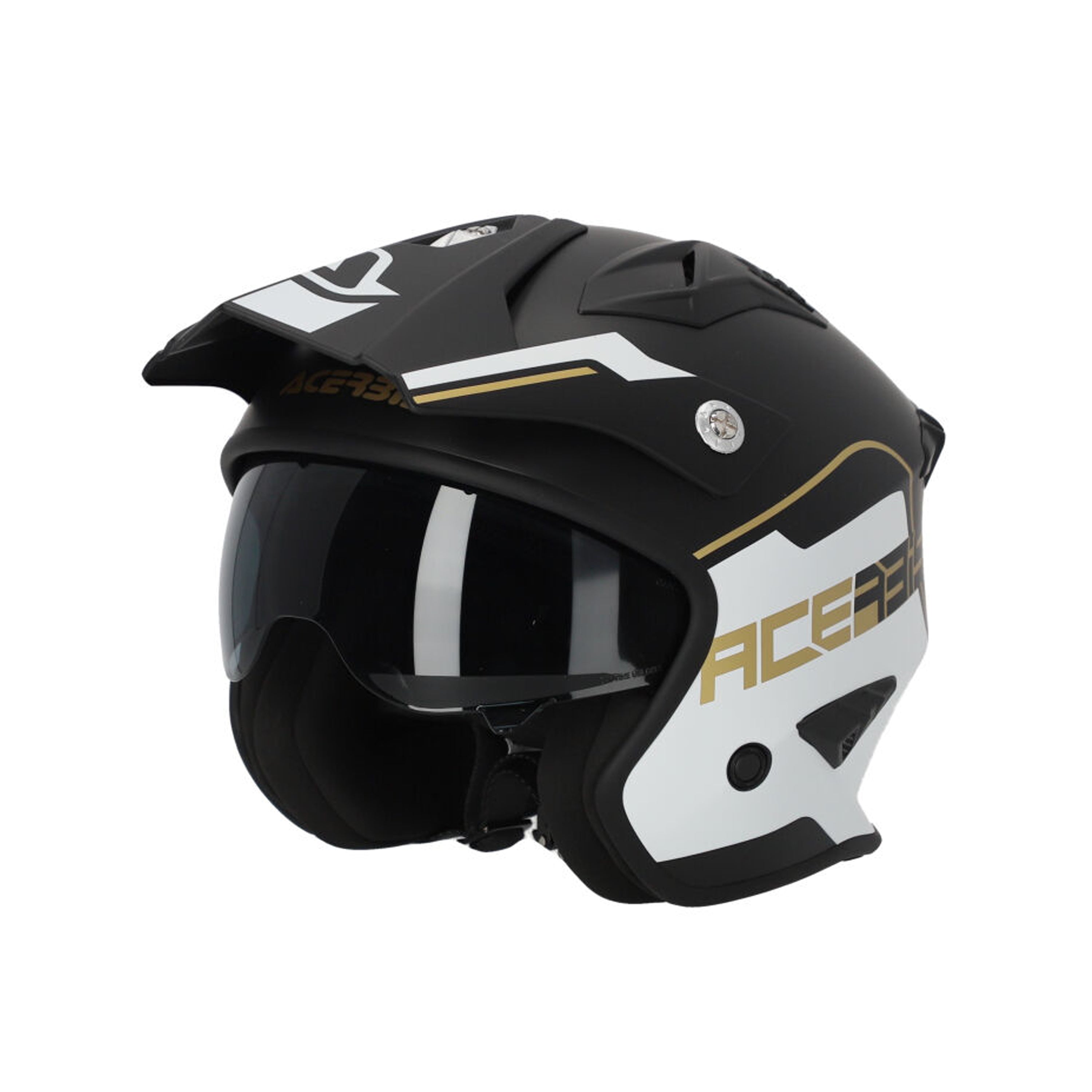 Acerbis Jet Aria Trials Helmet White/Black/Gold