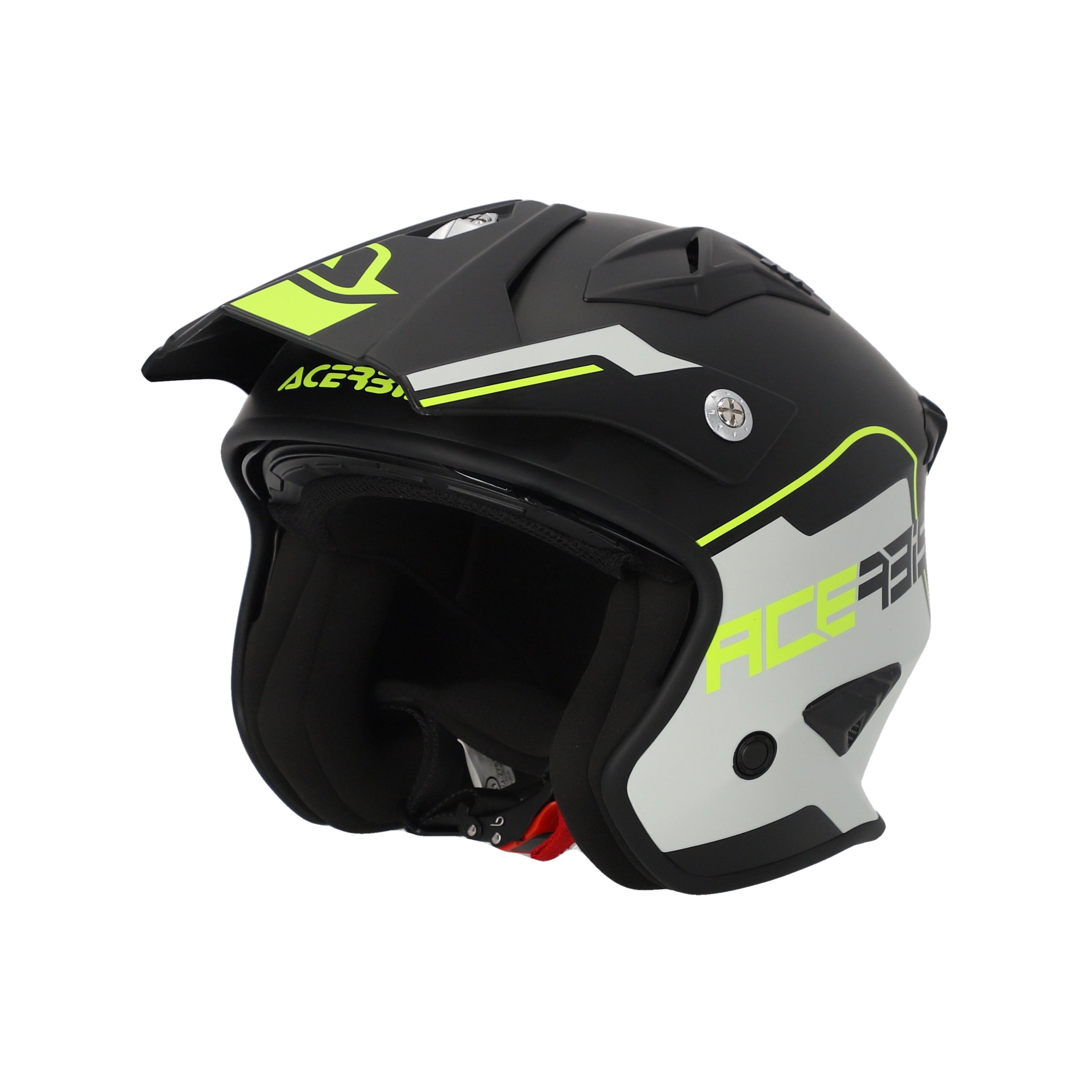 Acerbis Jet Aria Trials Helmet Black/Fluo Yellow