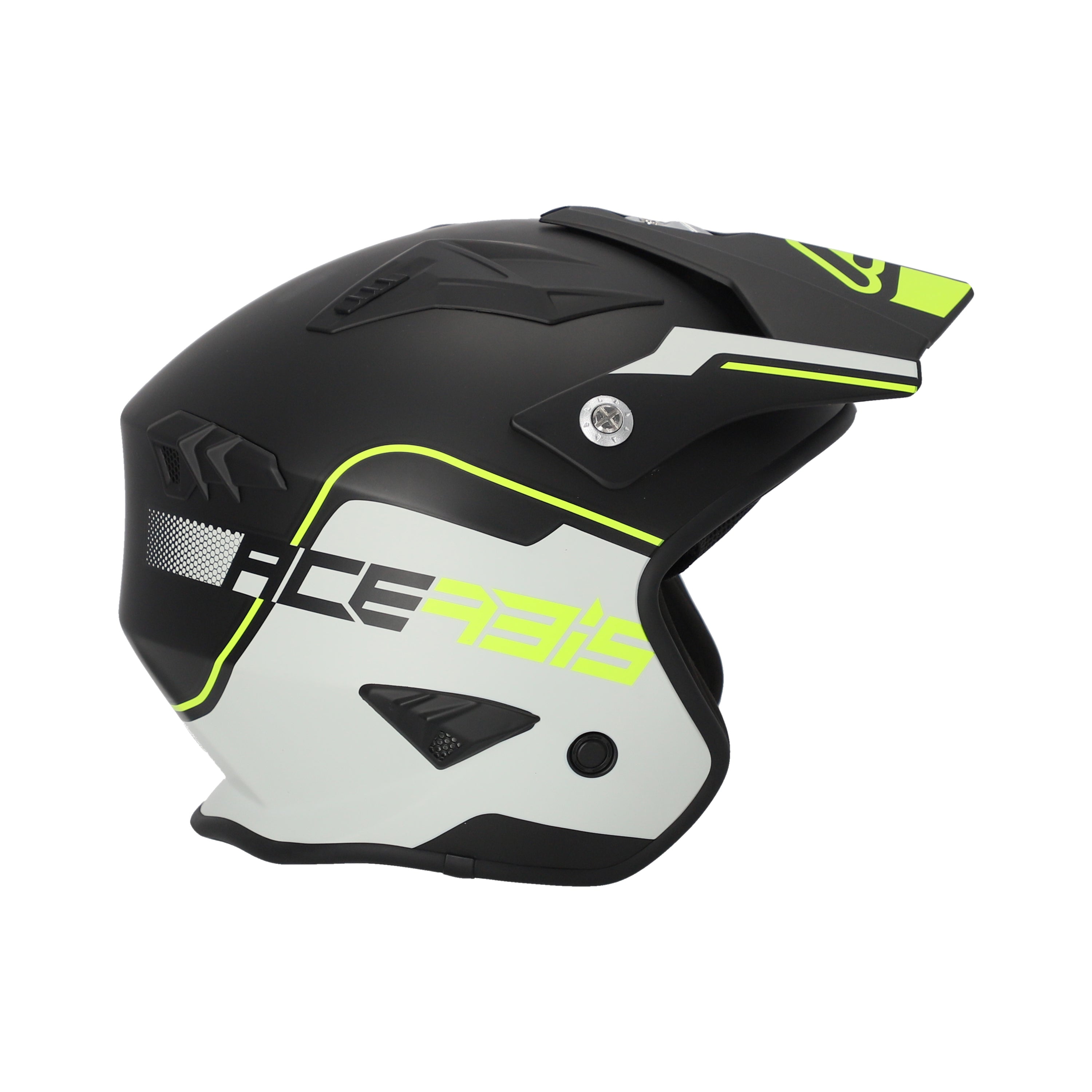 Acerbis Jet Aria Trials Helmet Black/Fluo Yellow