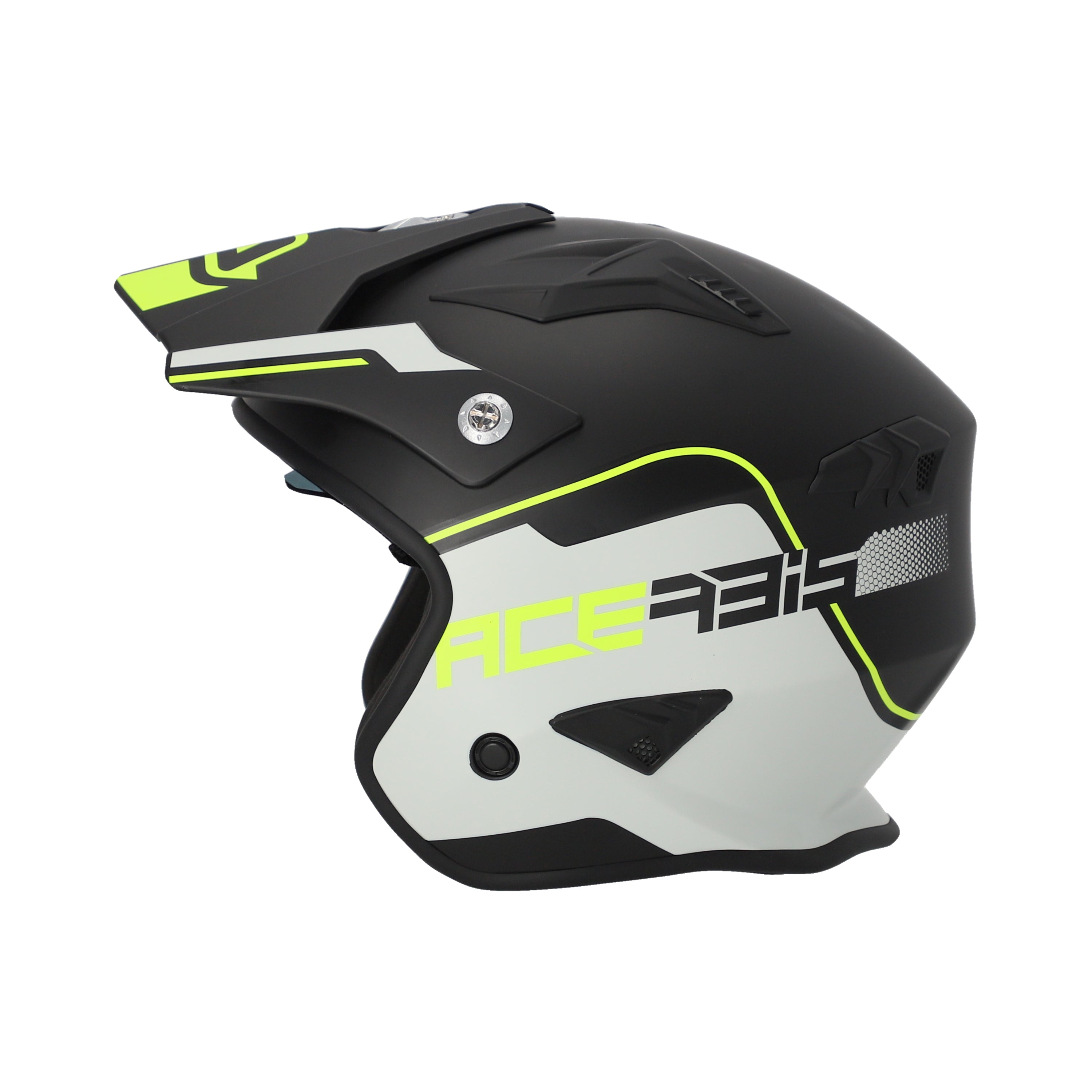 Acerbis Jet Aria Trials Helmet Black/Fluo Yellow