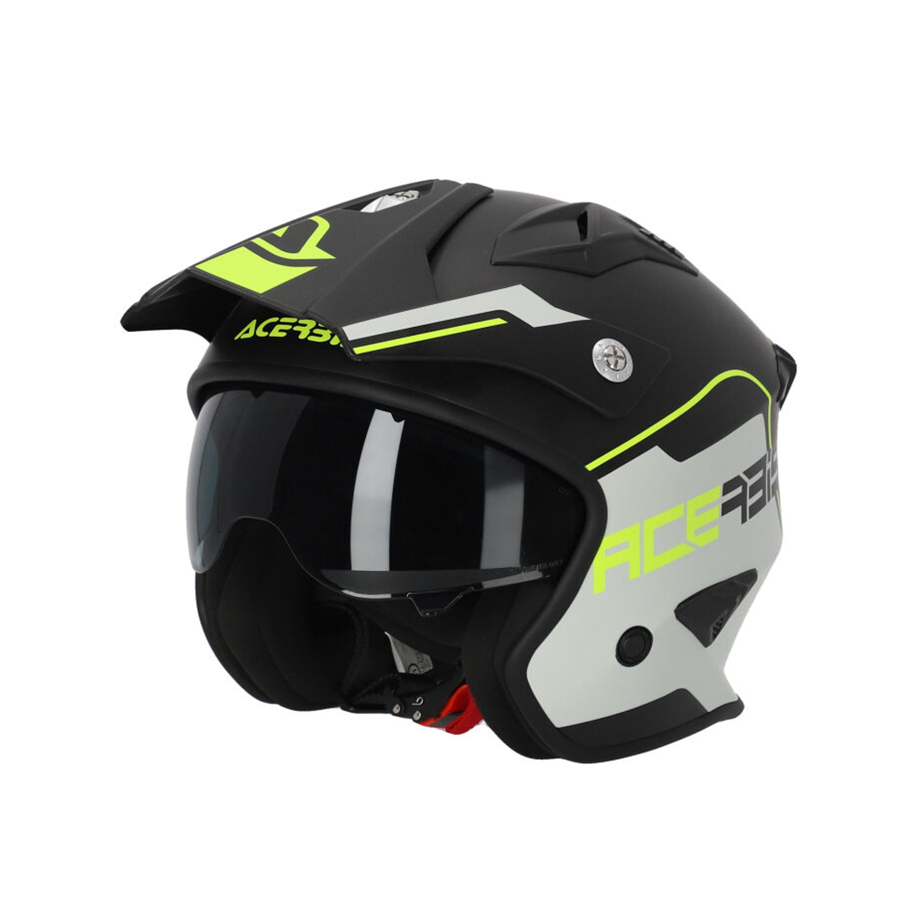 Acerbis Jet Aria Trials Helmet Black/Fluo Yellow