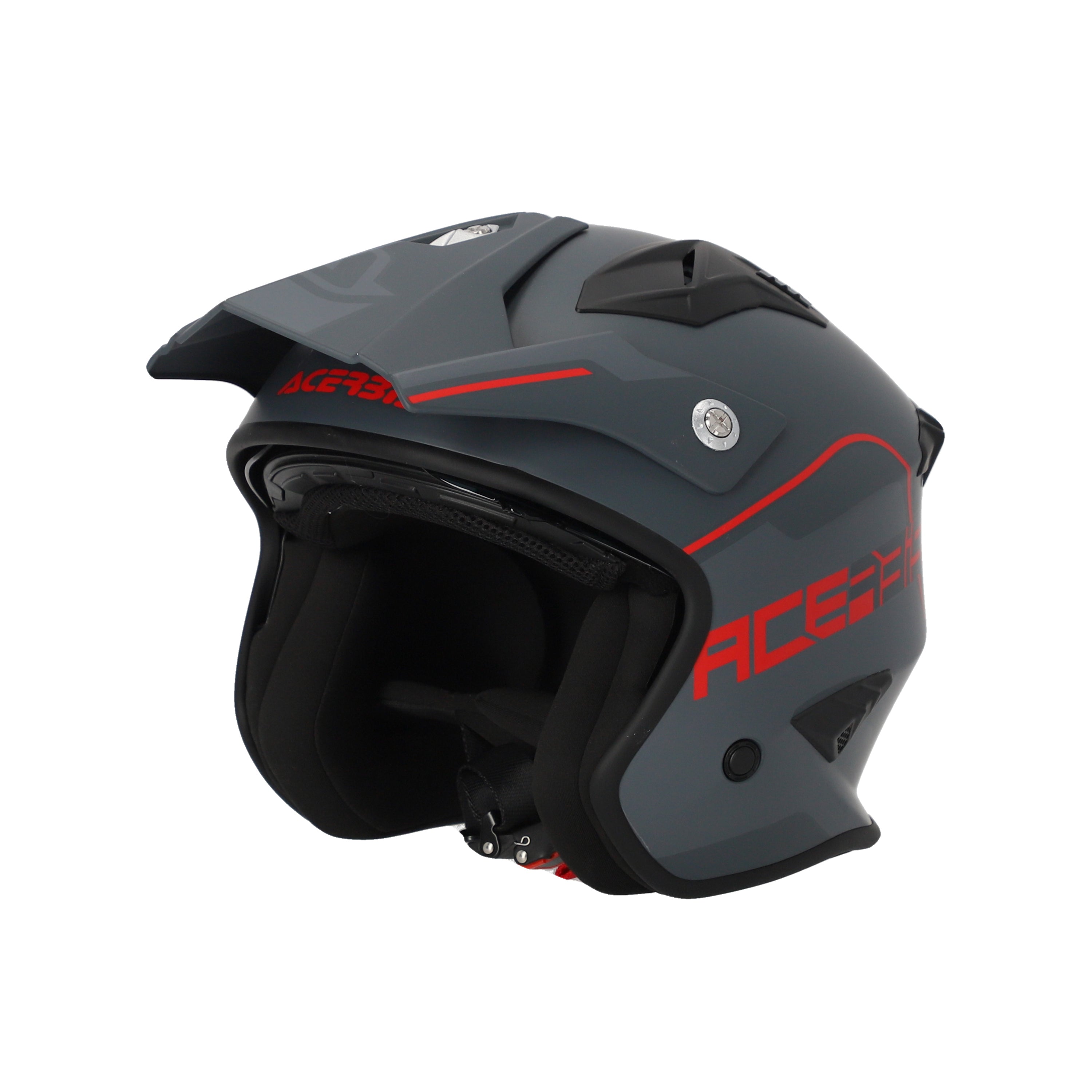 Acerbis Jet Aria Trials Helmet Grey/Red