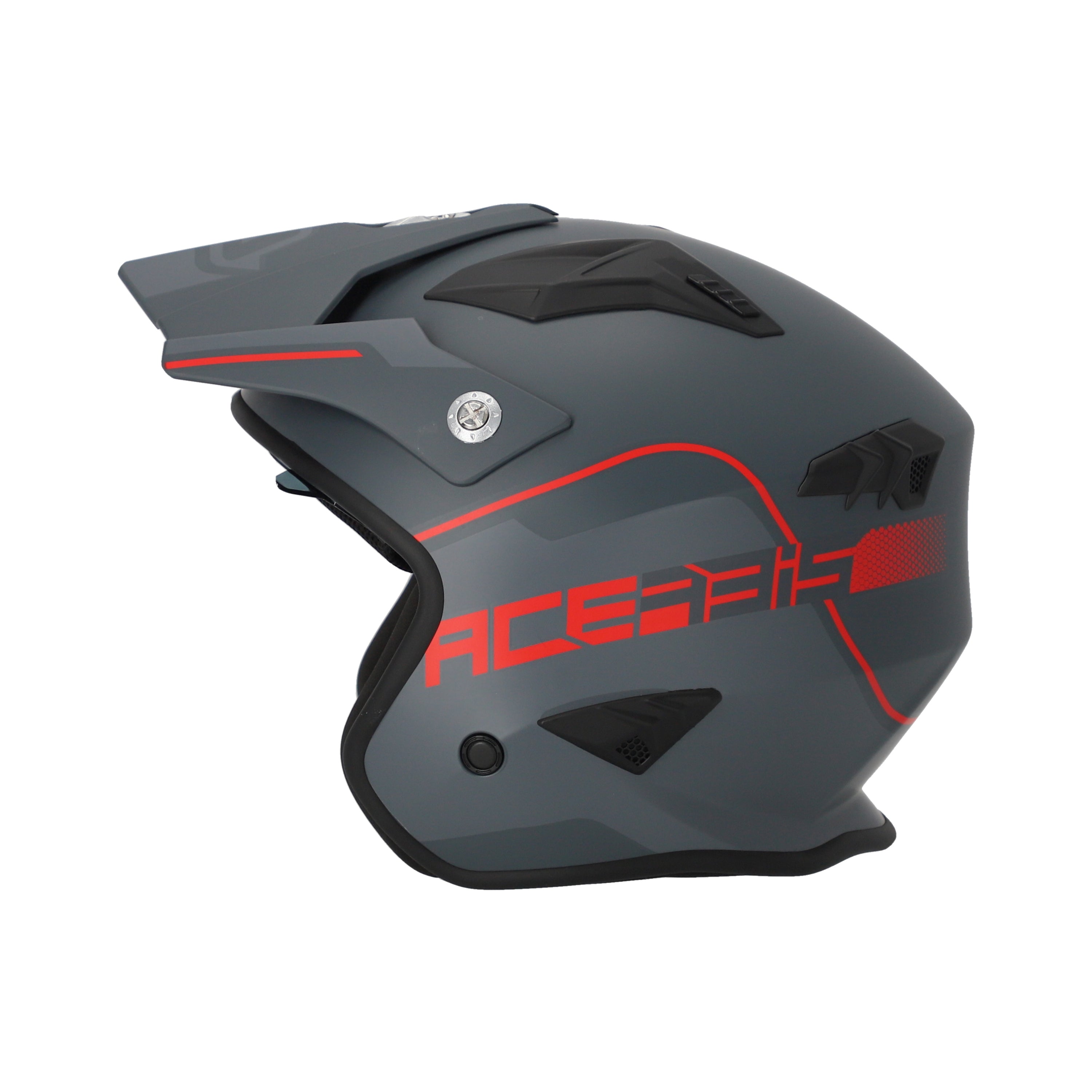 Acerbis Jet Aria Trials Helmet Grey/Red