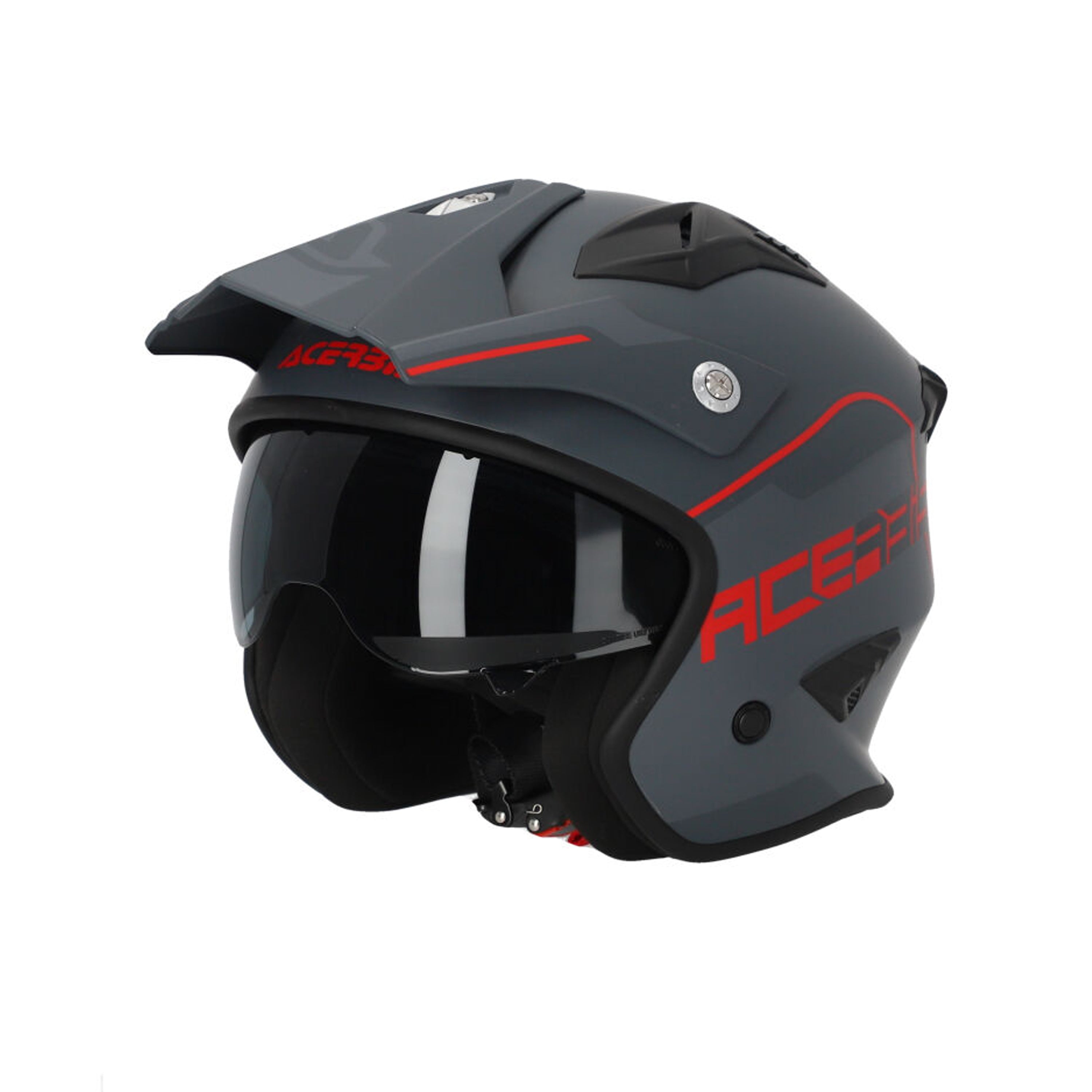 Acerbis Jet Aria Trials Helmet Grey/Red