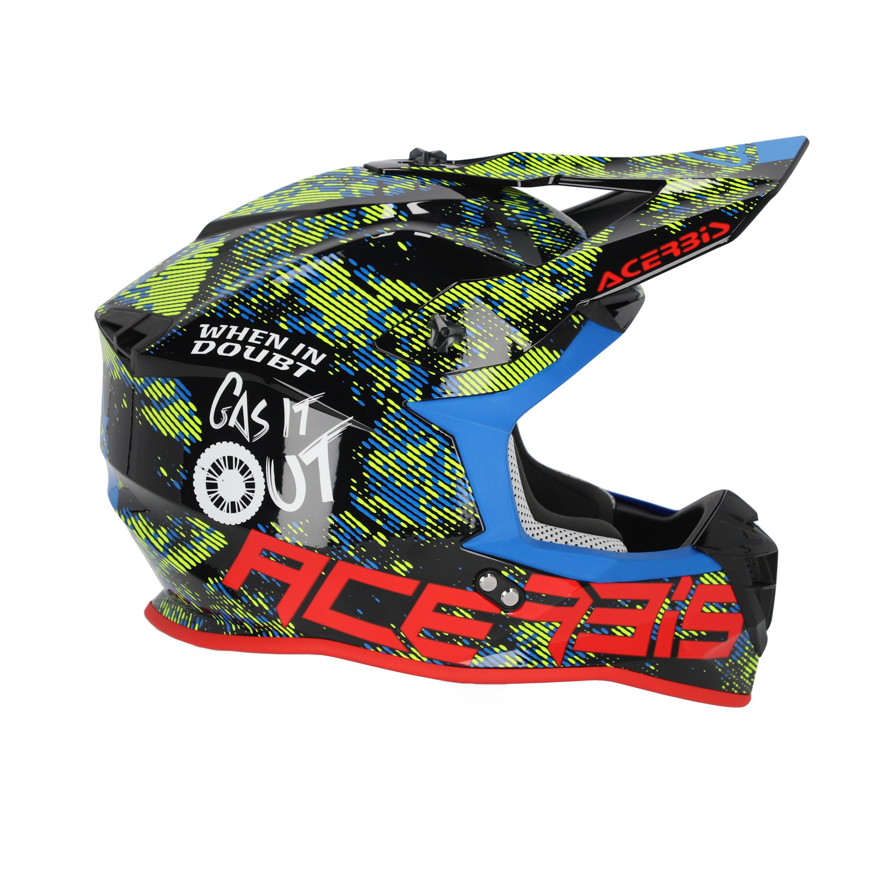 Acerbis Linear Graphic MX Helmet Glossy White/Black