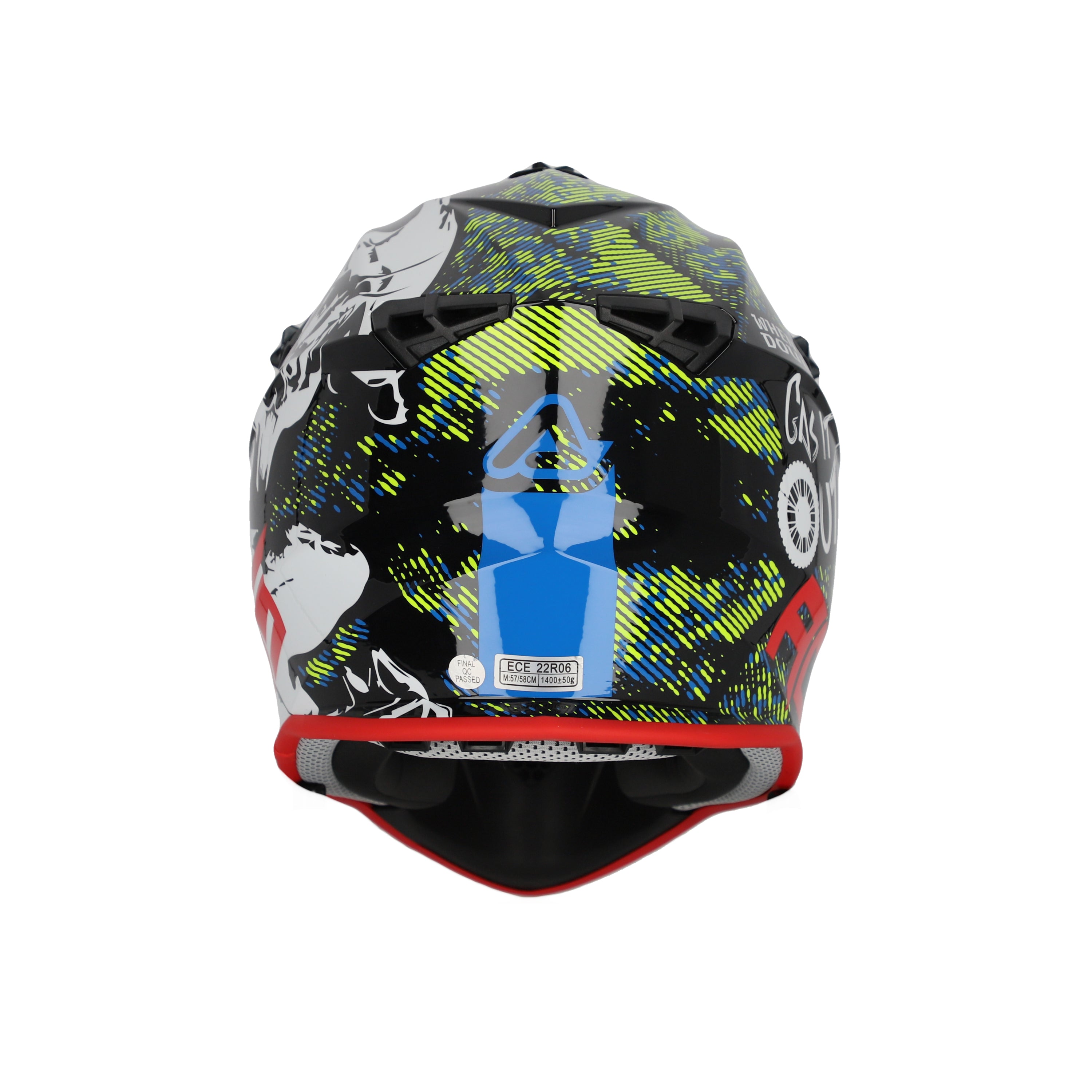 Acerbis Linear Graphic MX Helmet Glossy White/Black