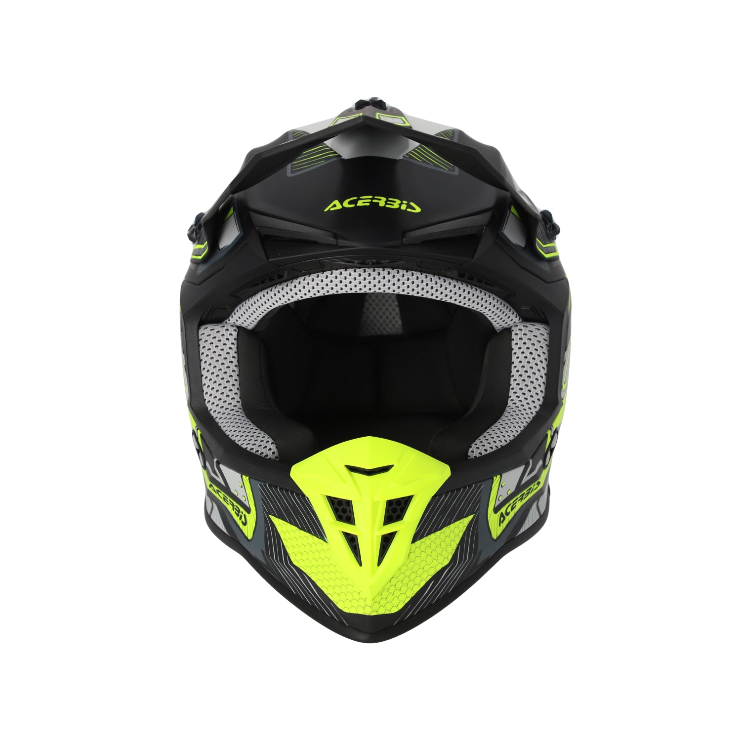 Acerbis Linear Graphic MX Helmet Matte Black/Fluo Yellow