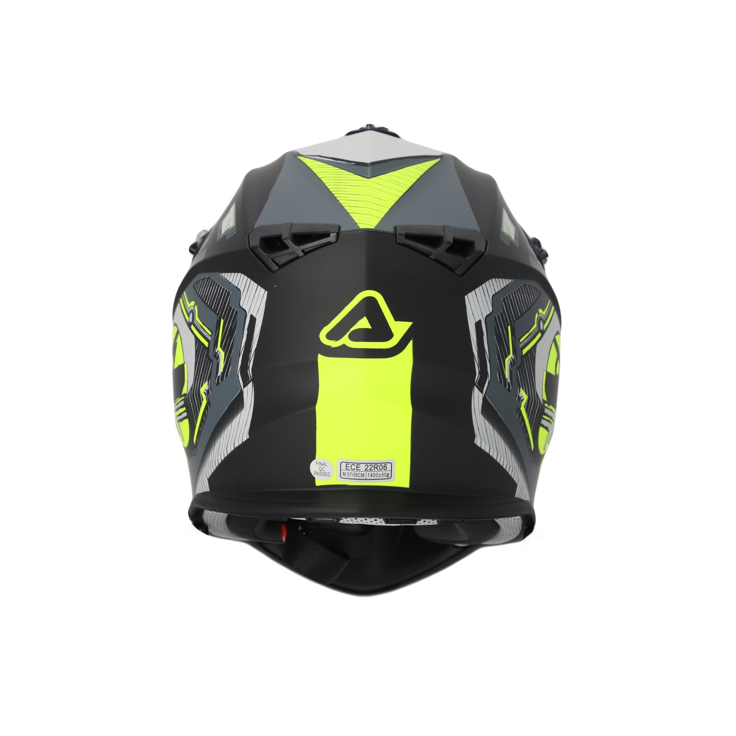 Acerbis Linear Graphic MX Helmet Matte Black/Fluo Yellow