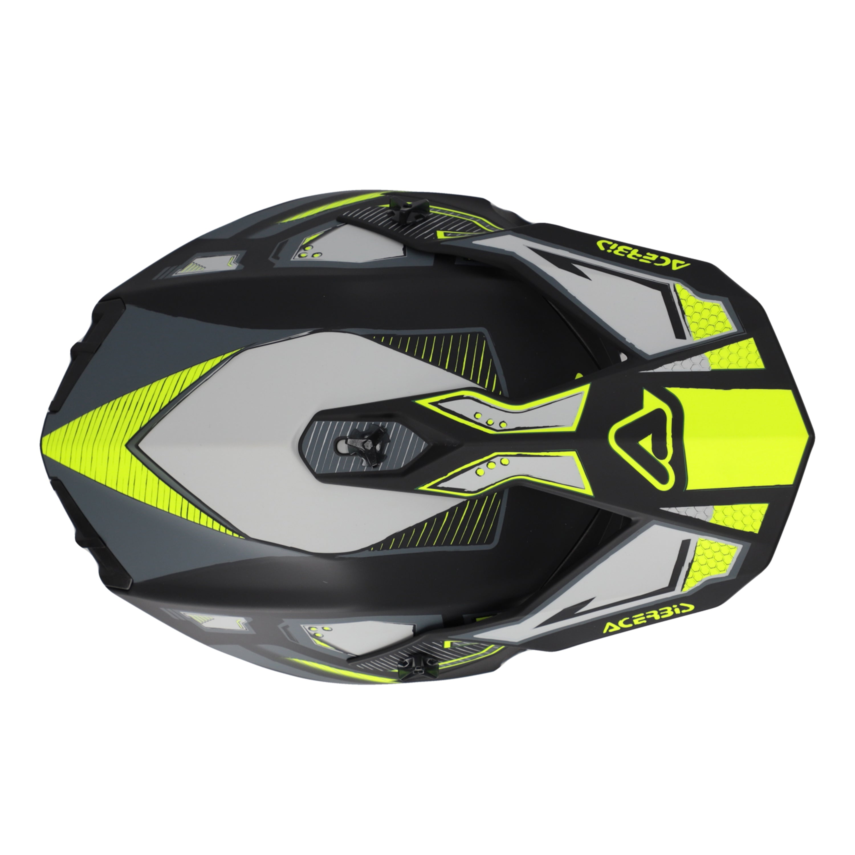 Acerbis Linear Graphic MX Helmet Matte Black/Fluo Yellow