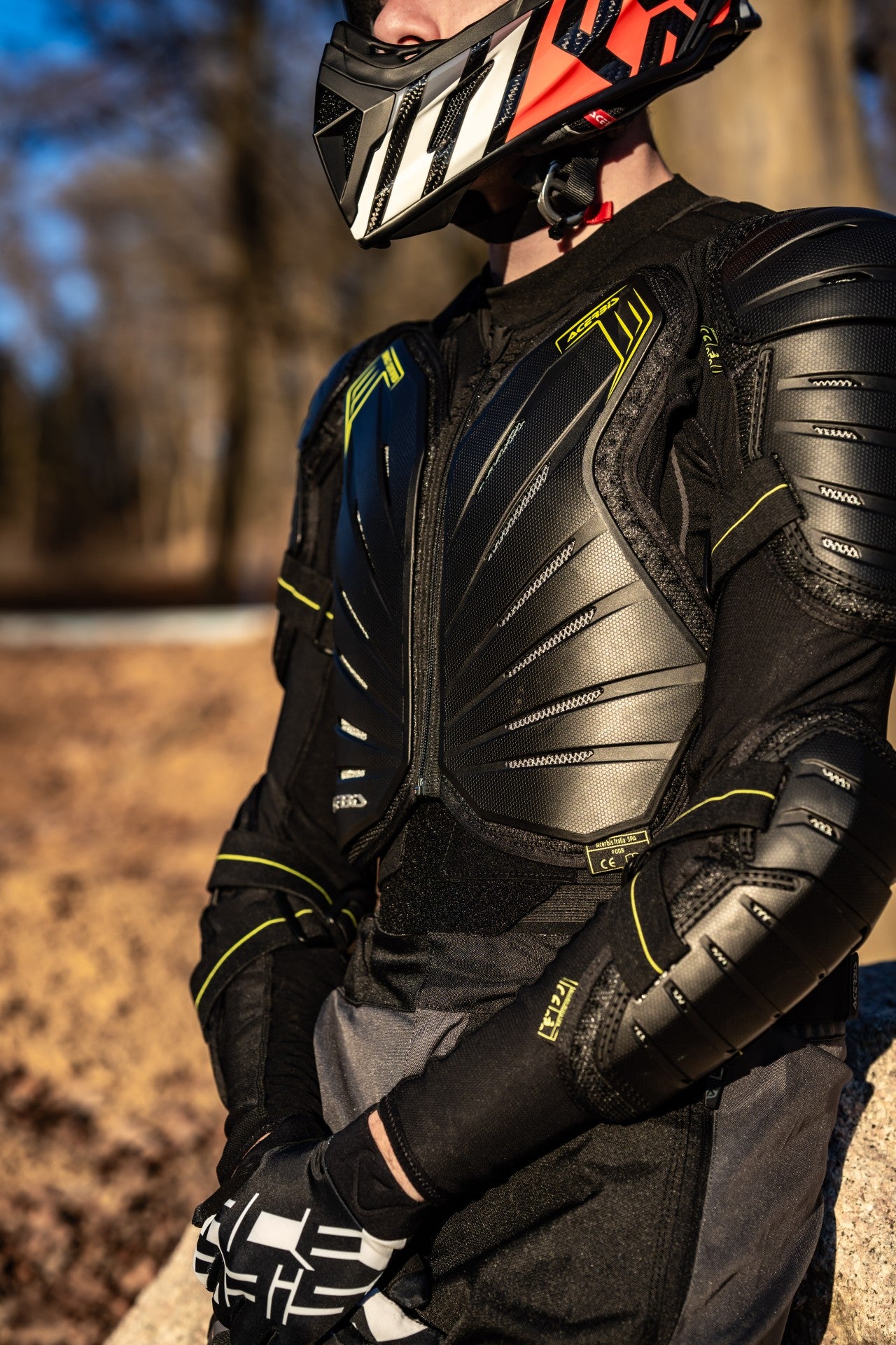 Acerbis Koert-One Body Armour Black/Yellow