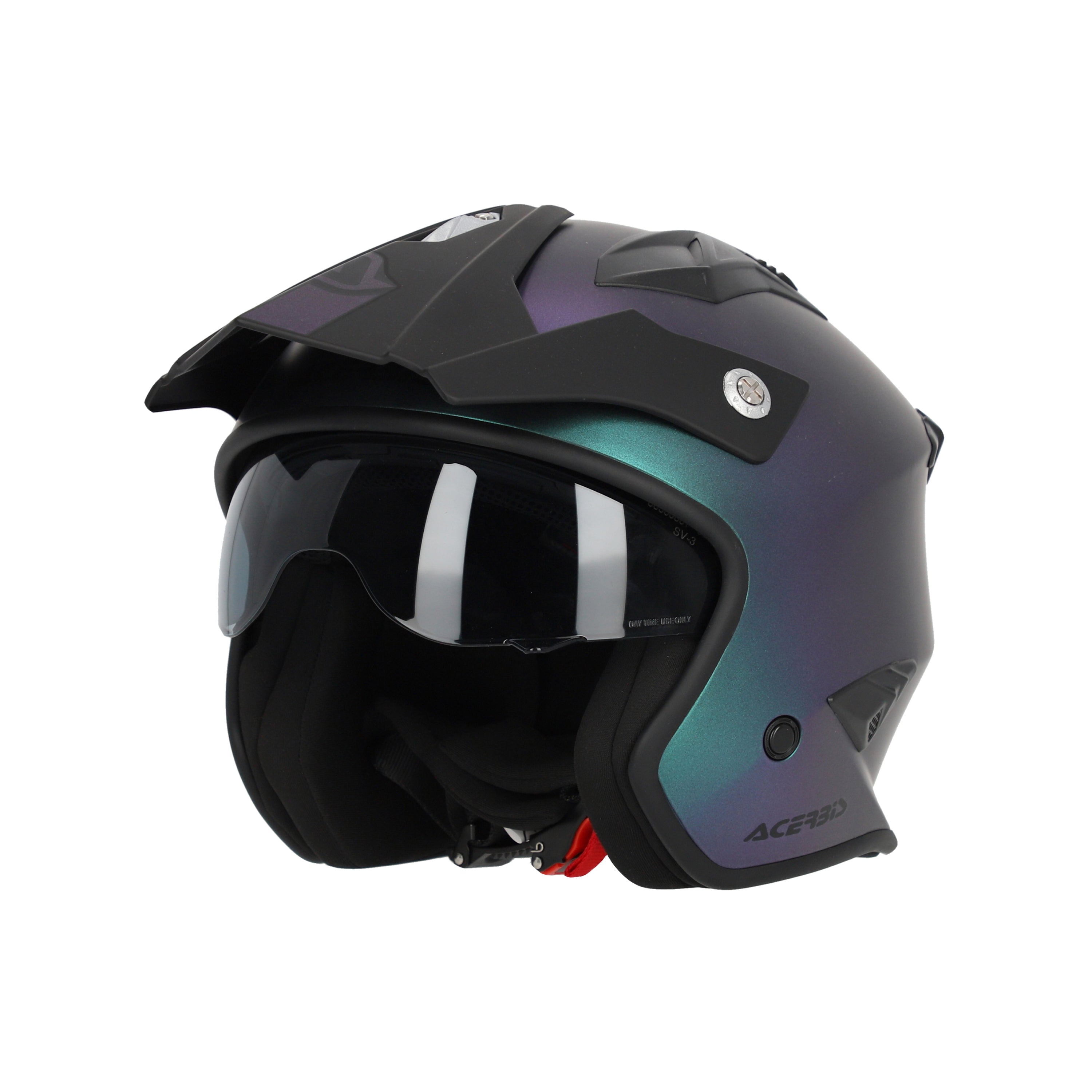 Acerbis Jet Aria Trials Helmet Metalic Chameleon