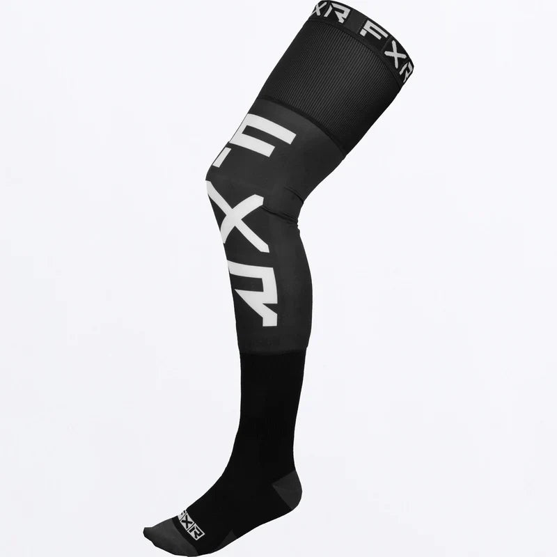 FXR Knee Brace MX Riding Sock Black/Charcoal