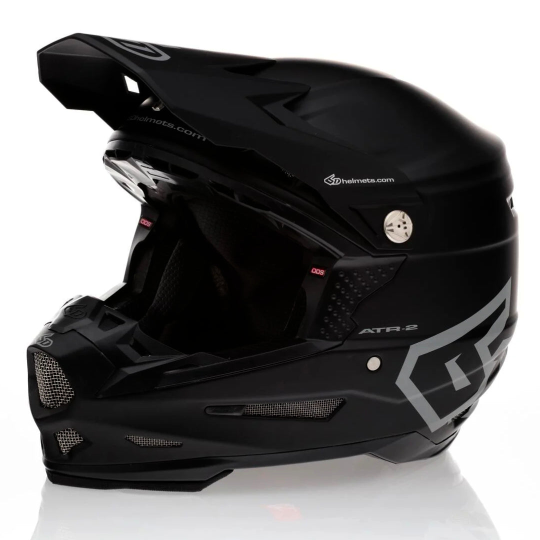 6D ATR-2Y Youth MX Helmet Solid Matte Black