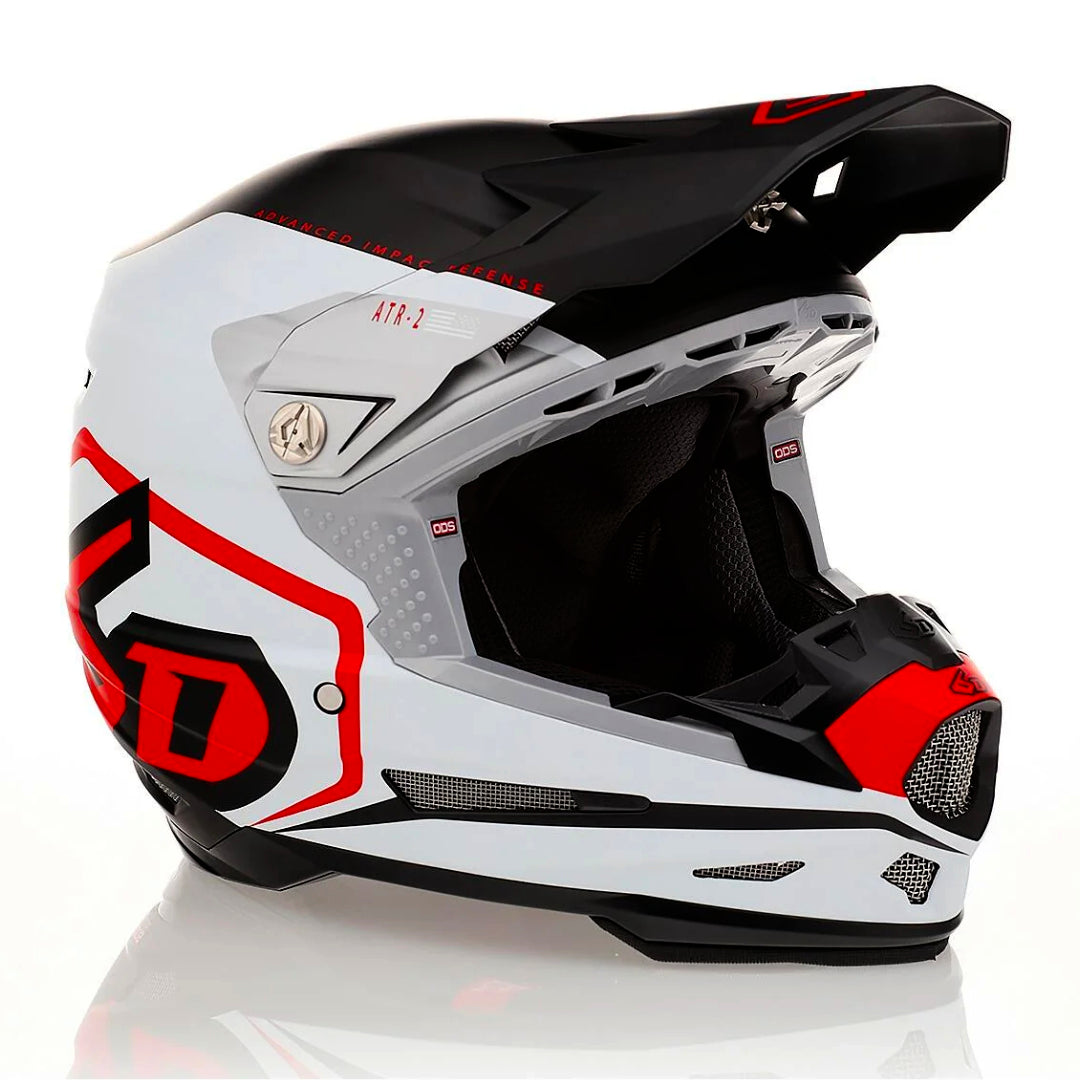 6D ATR-2 MX Helmet Delta Red White