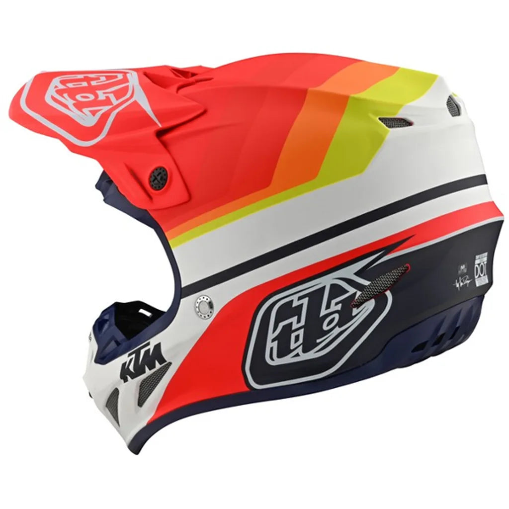 Troy Lee Designs SE4 KTM Mirage Composite Gloss Helmet White/Red