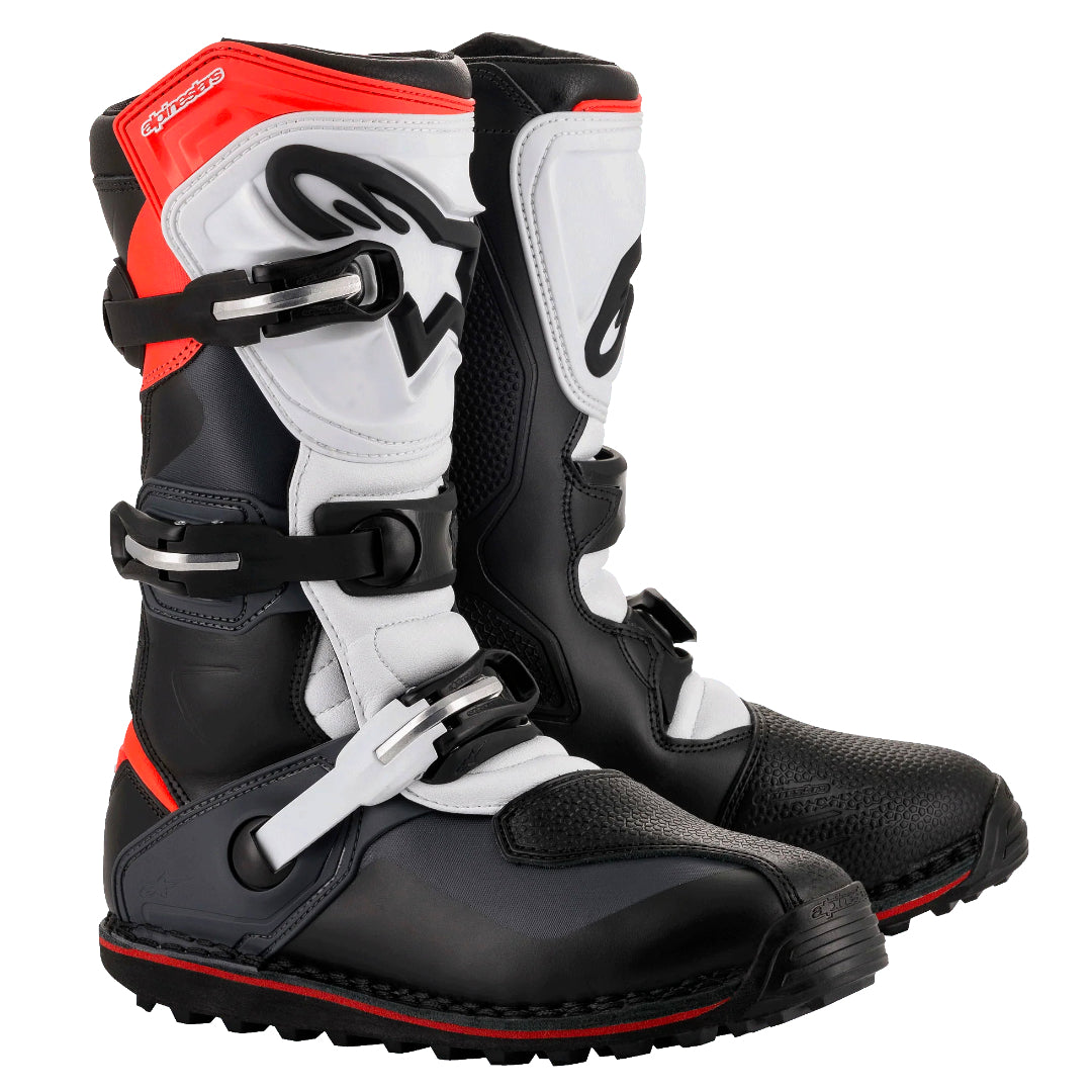 Alpinestars Tech-T Trials Boots Black/Gray/Red Fluo