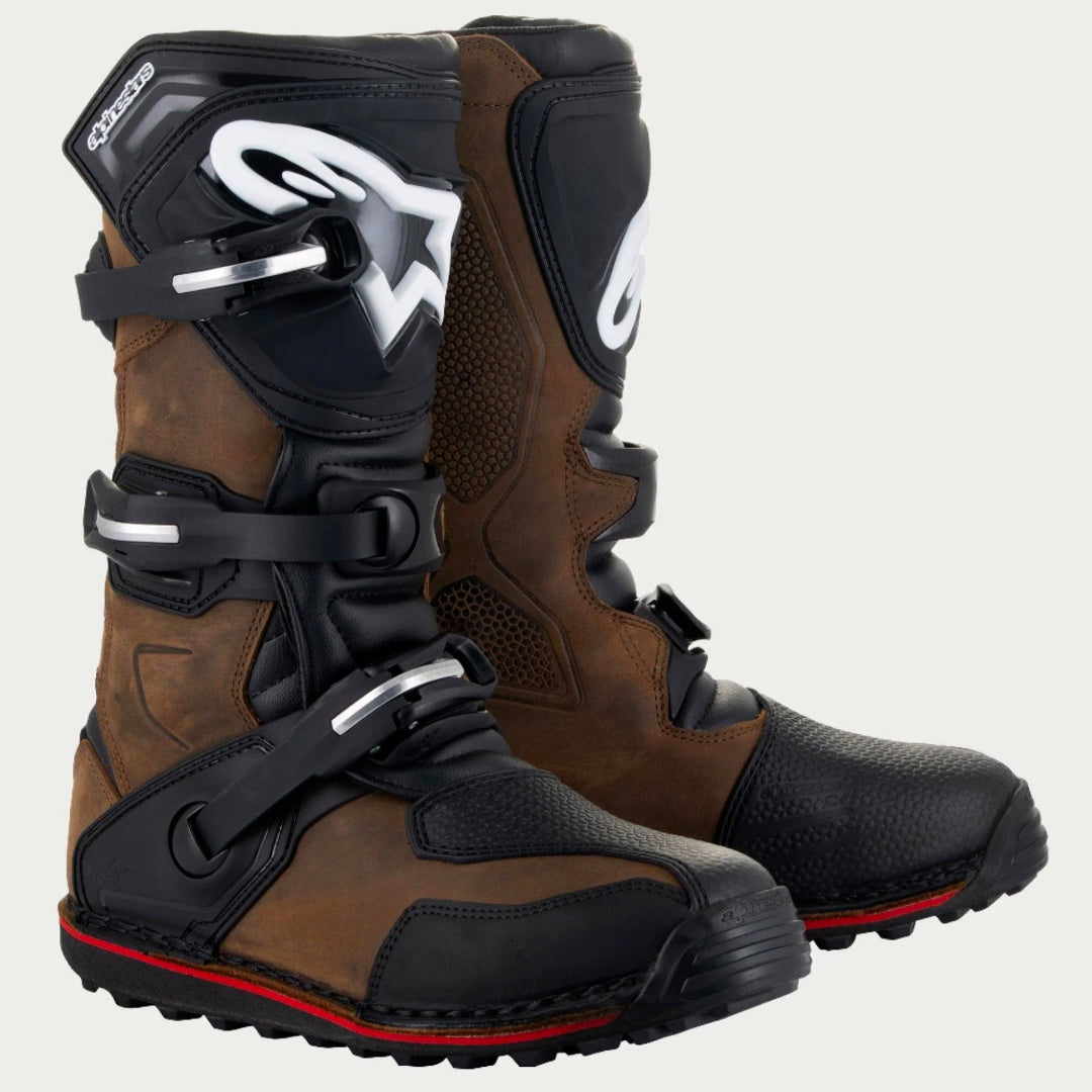 Alpinestars Tech-T Trials Boots Brown Oiled