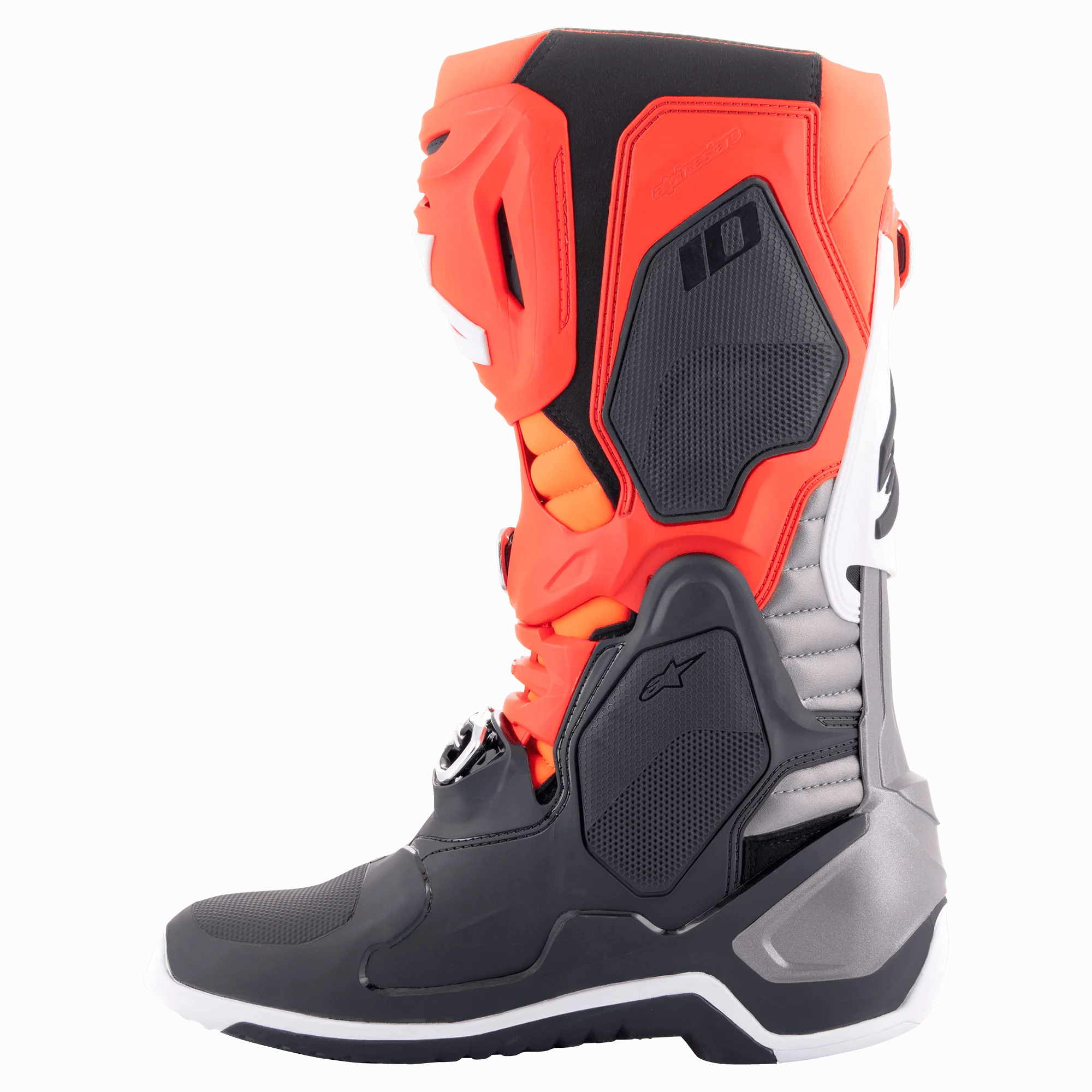 Alpinestars Tech 10 Motocross Boots Black/Red Fluo/Orange Fluo/White