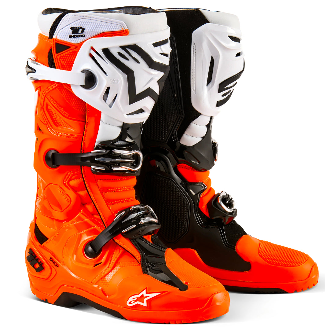 Alpinestars Tech 10 Enduro Boots Orange Fluo