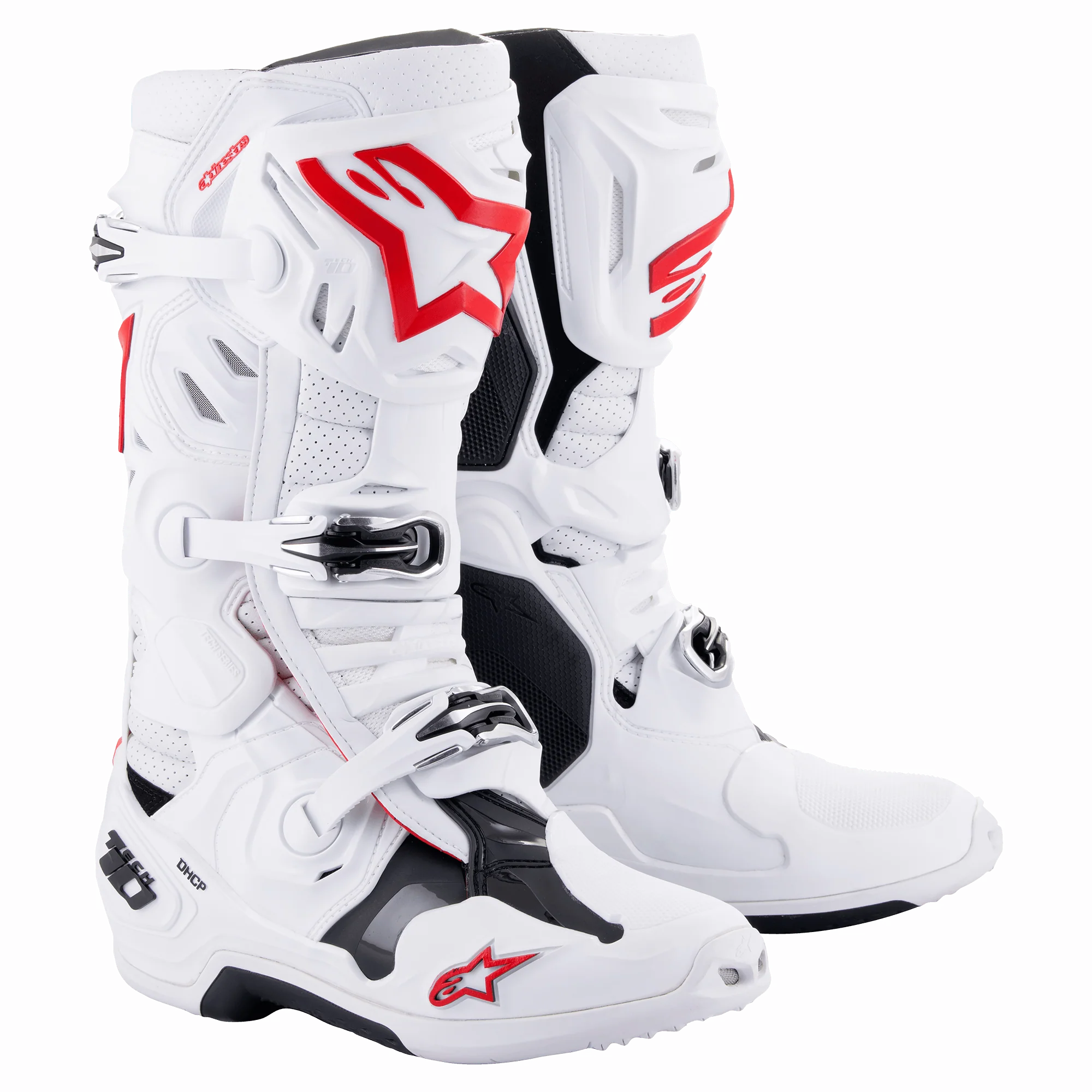 Alpinestars Tech 10 Supervented Motocross Boots White/Bright Red