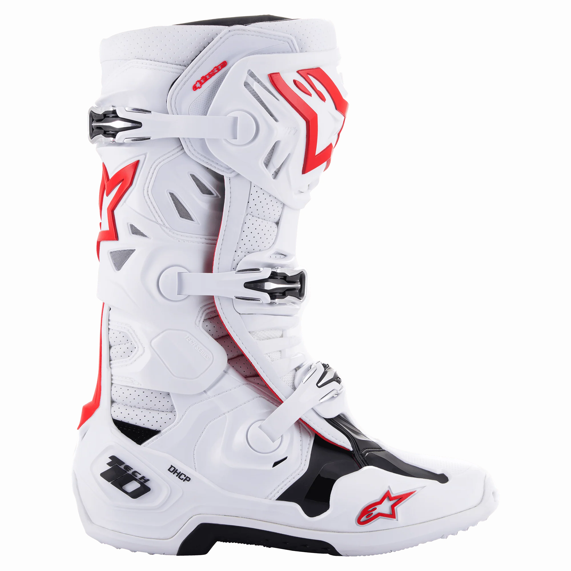 Alpinestars Tech 10 Supervented Motocross Boots White/Bright Red