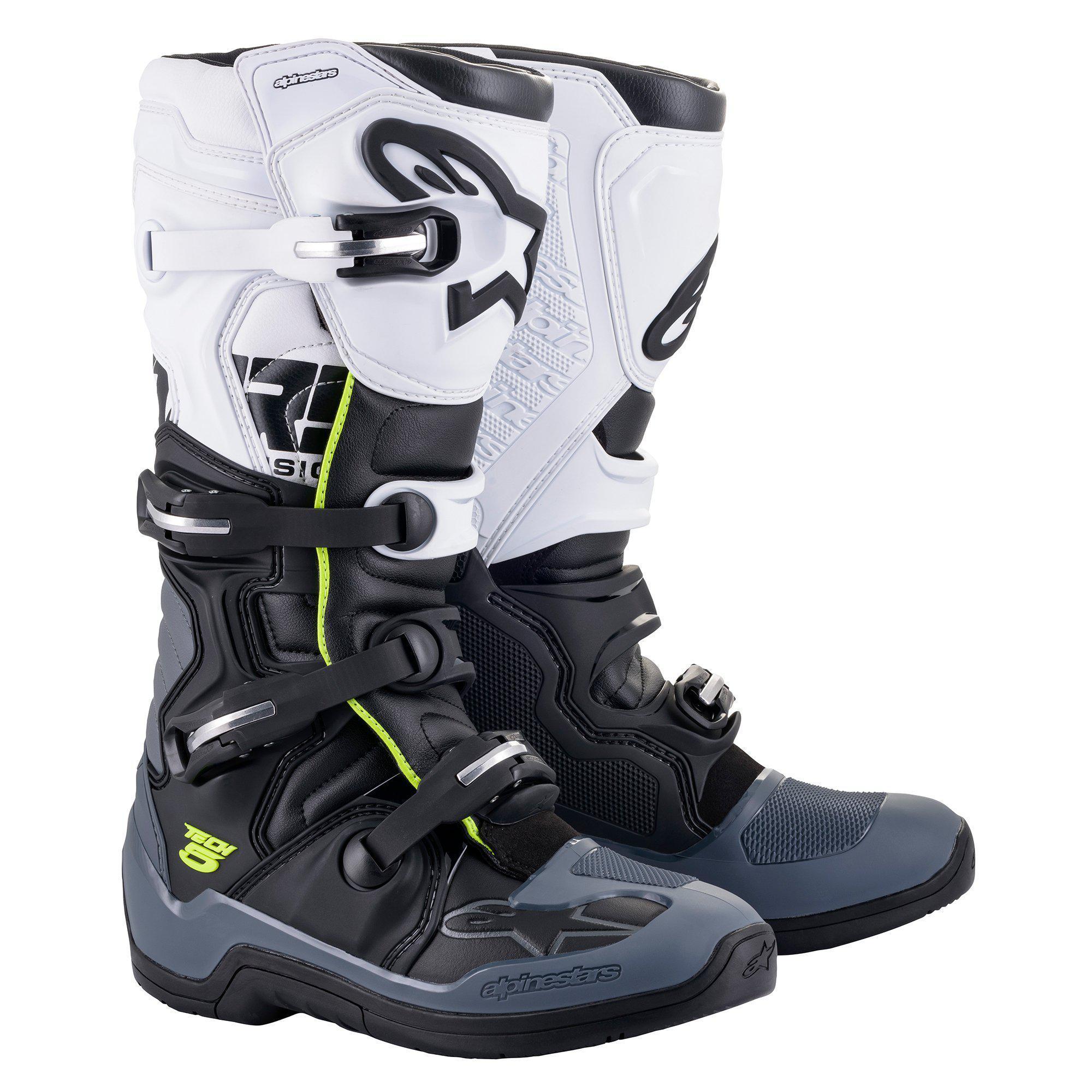 Alpinestars Tech 5 Motocross Boots Black/Dark Grey/White