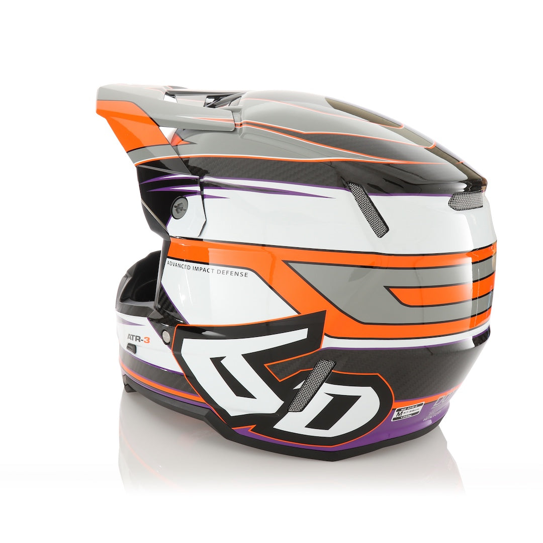 6D ATR-3 MX Helmet Hyper Gloss Neon Orange/Purple