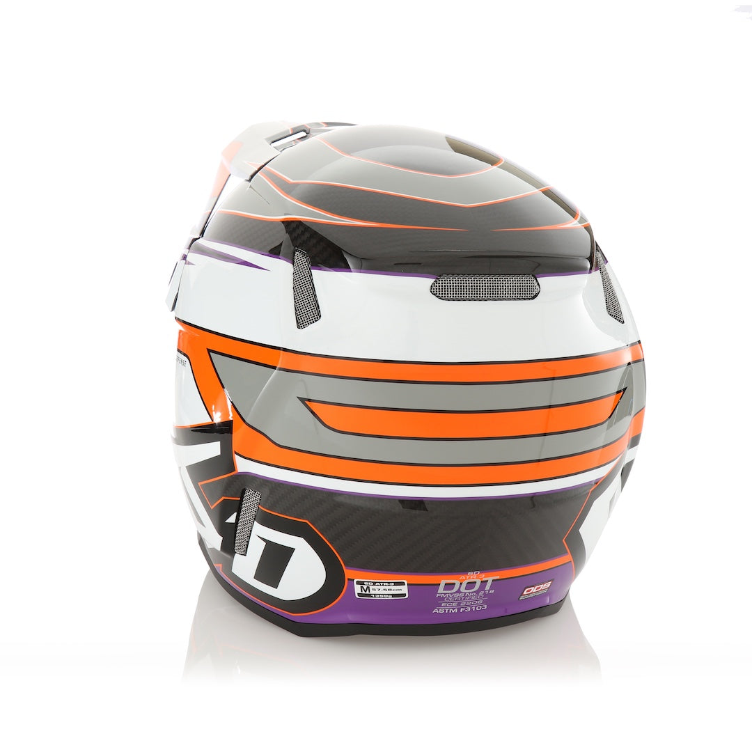 6D ATR-3 MX Helmet Hyper Gloss Neon Orange/Purple