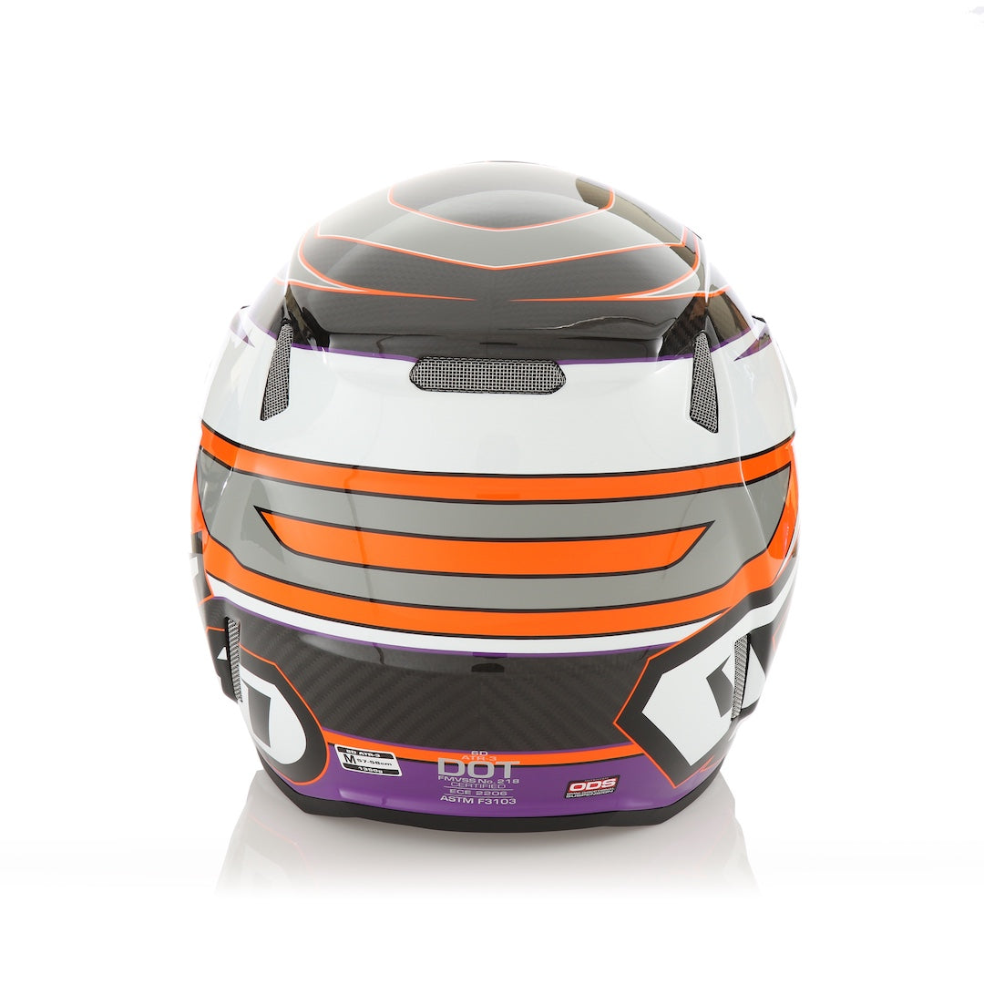 6D ATR-3 MX Helmet Hyper Gloss Neon Orange/Purple