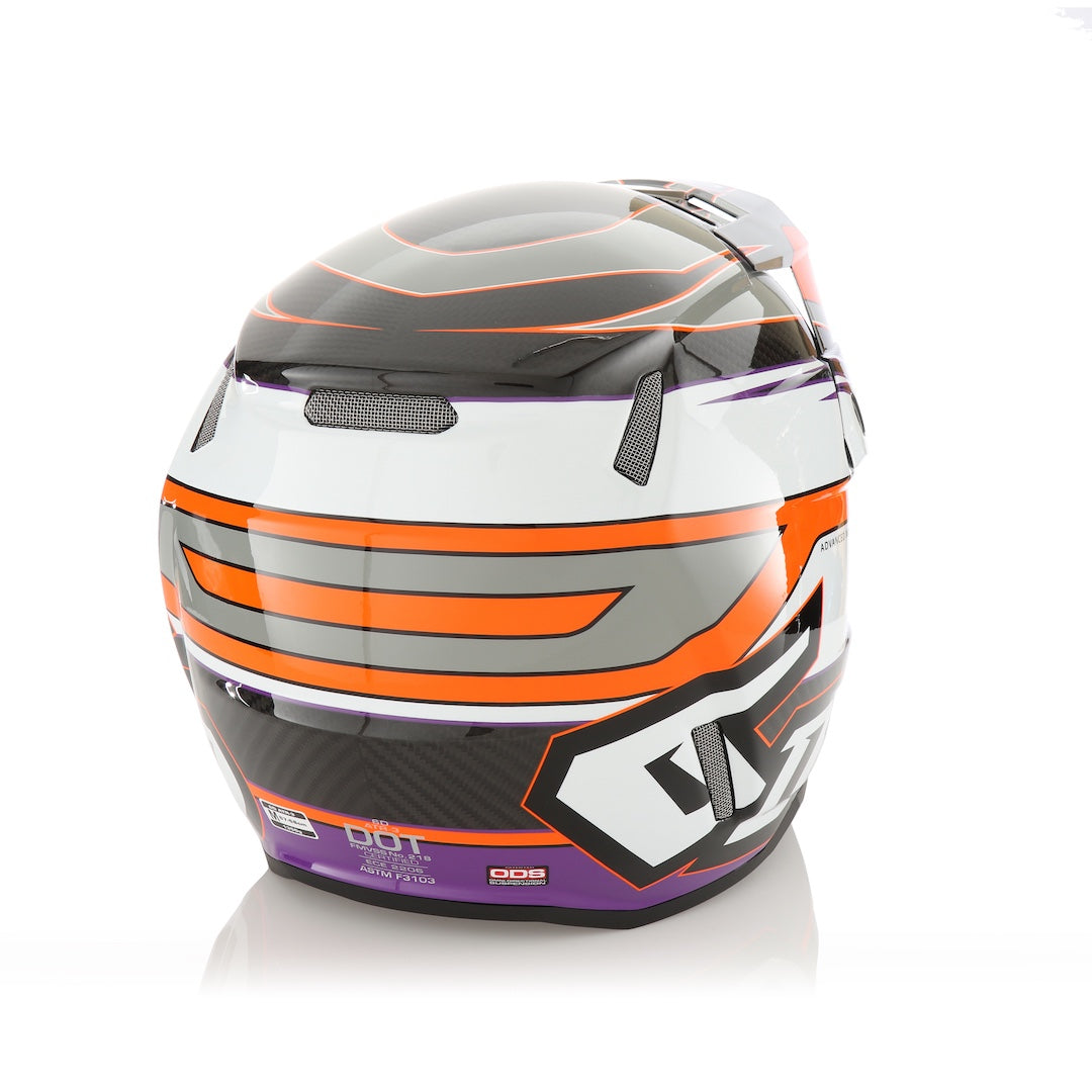 6D ATR-3 MX Helmet Hyper Gloss Neon Orange/Purple