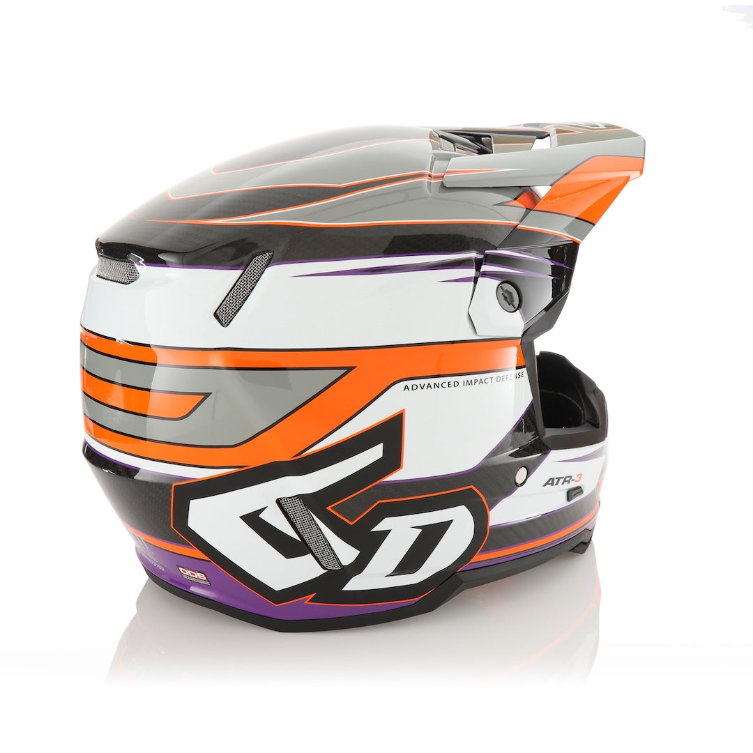 6D ATR-3 MX Helmet Hyper Gloss Neon Orange/Purple