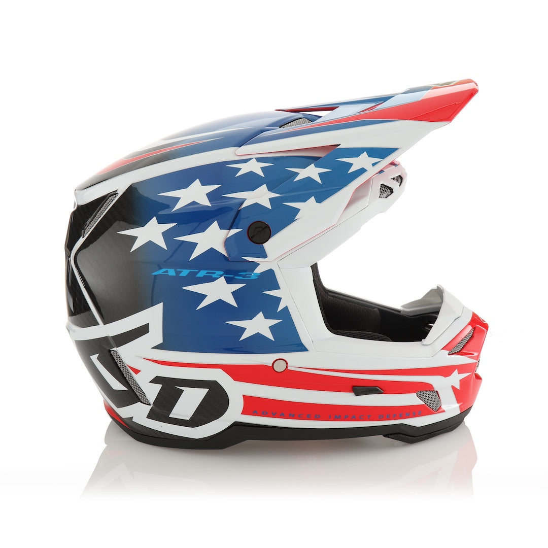 6D ATR-3 MX Helmet Patriot Gloss Red/White/Blue