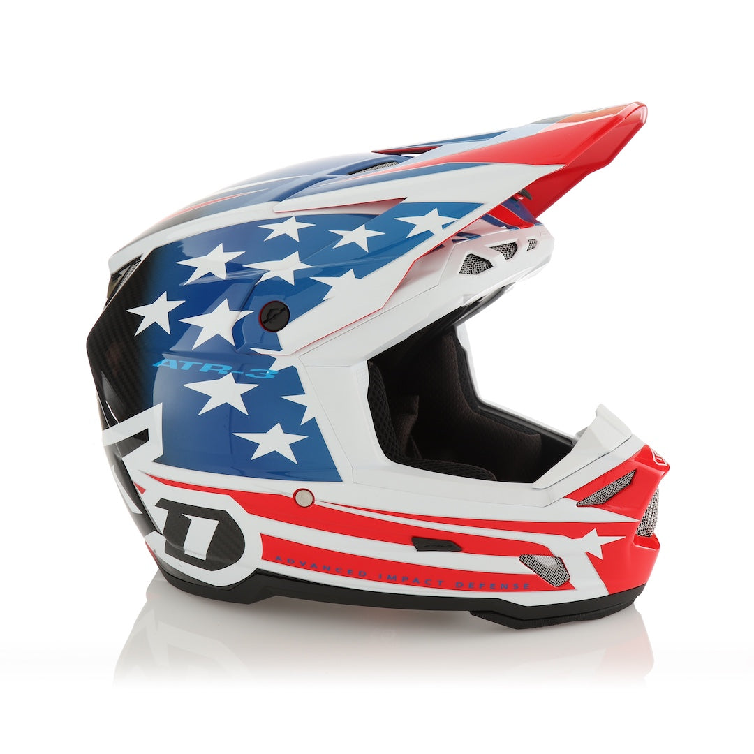 6D ATR-3 MX Helmet Patriot Gloss Red/White/Blue