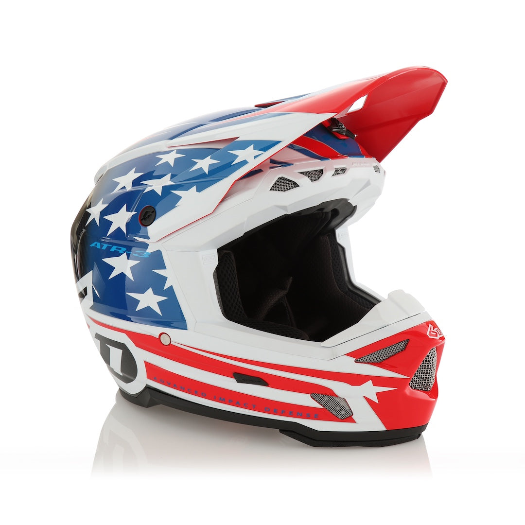 6D ATR-3 MX Helmet Patriot Gloss Red/White/Blue