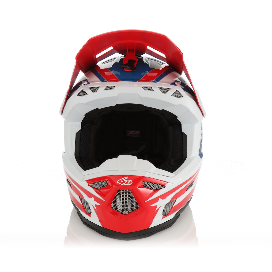 6D ATR-3 MX Helmet Patriot Gloss Red/White/Blue