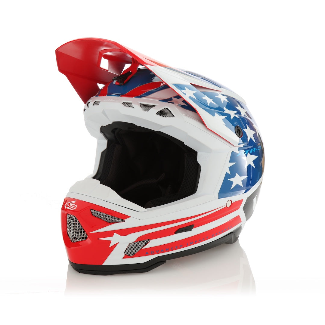 6D ATR-3 MX Helmet Patriot Gloss Red/White/Blue