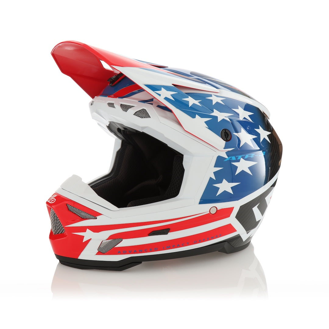 6D ATR-3 MX Helmet Patriot Gloss Red/White/Blue