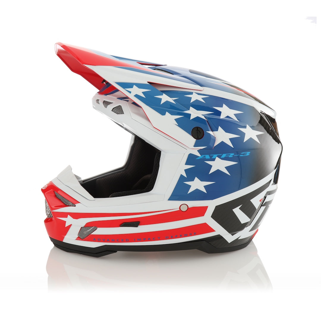 6D ATR-3 MX Helmet Patriot Gloss Red/White/Blue