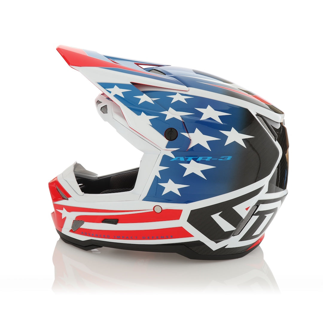 6D ATR-3 MX Helmet Patriot Gloss Red/White/Blue