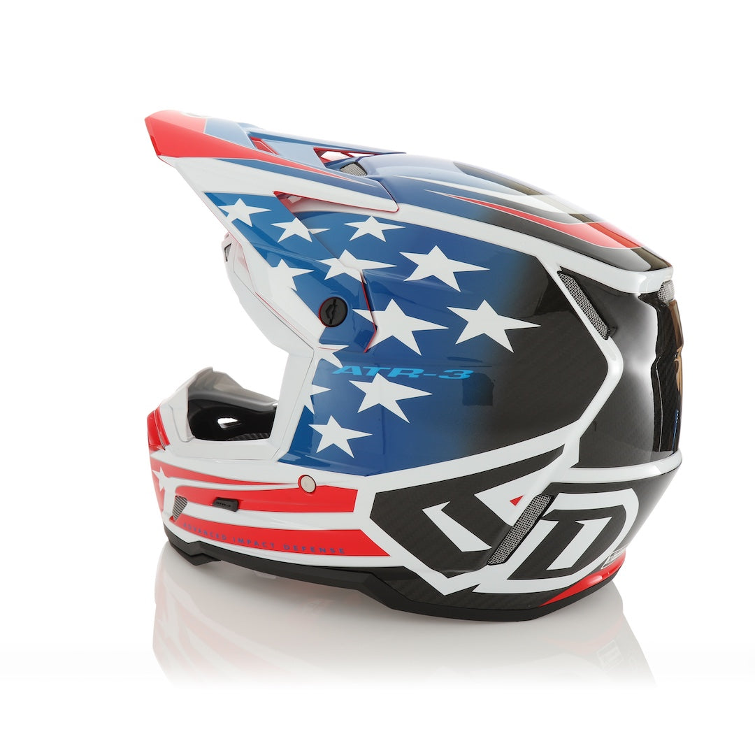 6D ATR-3 MX Helmet Patriot Gloss Red/White/Blue